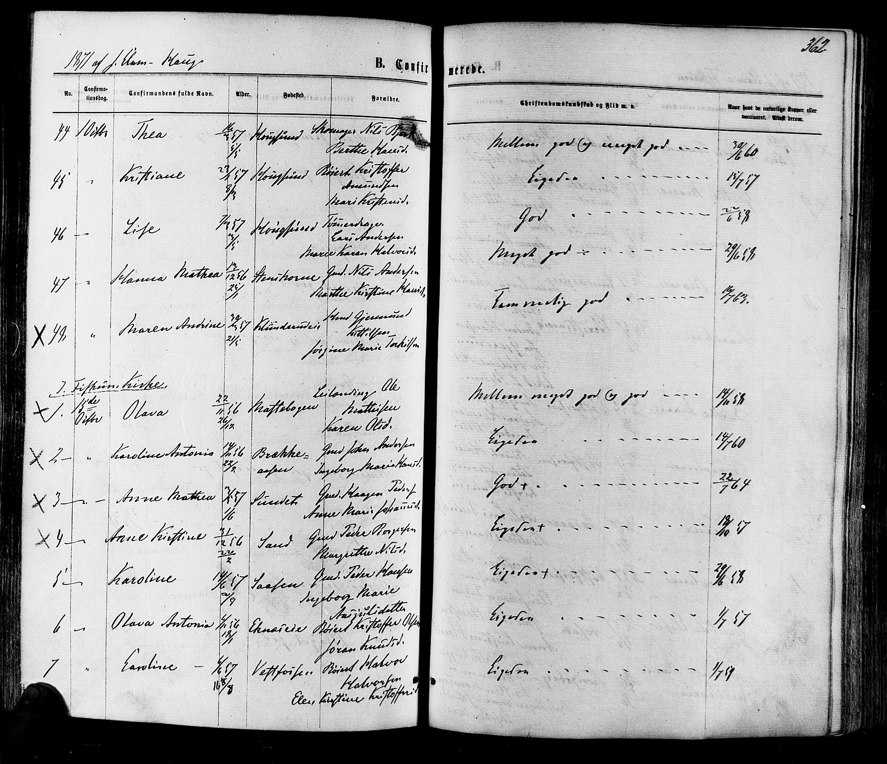 Eiker kirkebøker, SAKO/A-4/F/Fa/L0017: Parish register (official) no. I 17, 1869-1877, p. 362