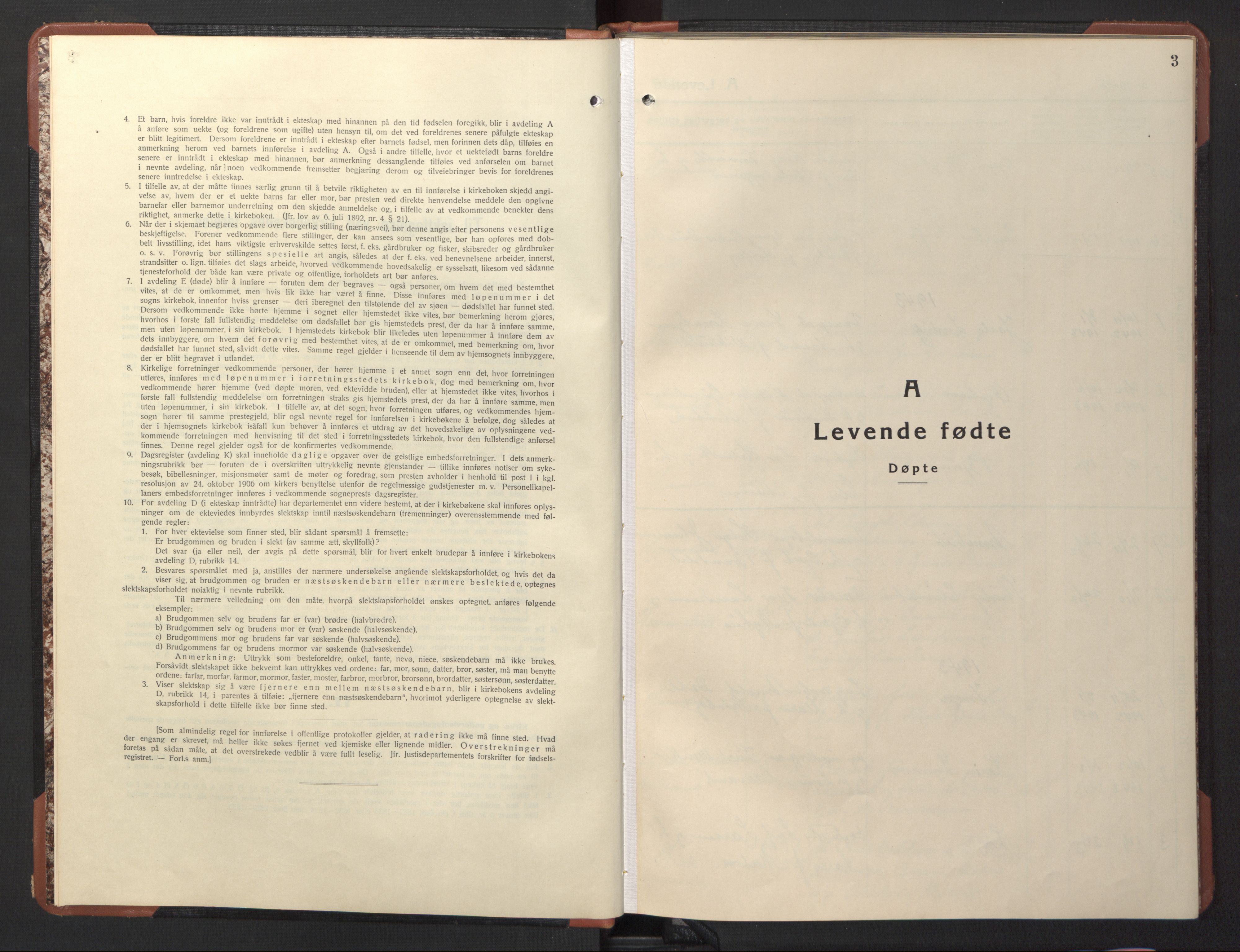 Ministerialprotokoller, klokkerbøker og fødselsregistre - Sør-Trøndelag, SAT/A-1456/617/L0433: Parish register (copy) no. 617C04, 1942-1947, p. 3