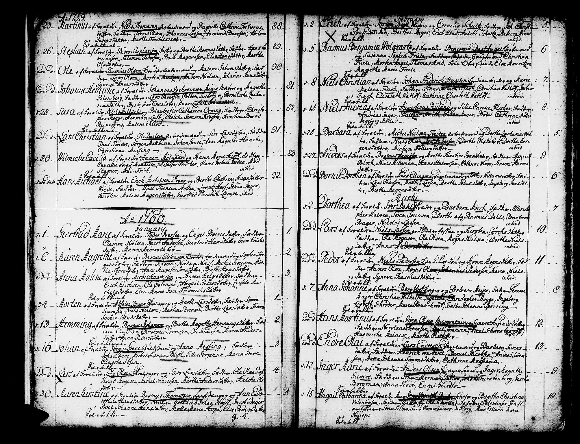 Domkirken sokneprestembete, SAB/A-74801/H/Haa/L0003: Parish register (official) no. A 3, 1758-1789, p. 24-25