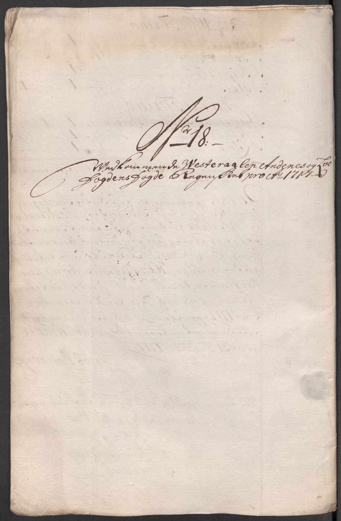 Rentekammeret inntil 1814, Reviderte regnskaper, Fogderegnskap, AV/RA-EA-4092/R67/L4683: Fogderegnskap Vesterålen, Andenes og Lofoten, 1717, p. 137