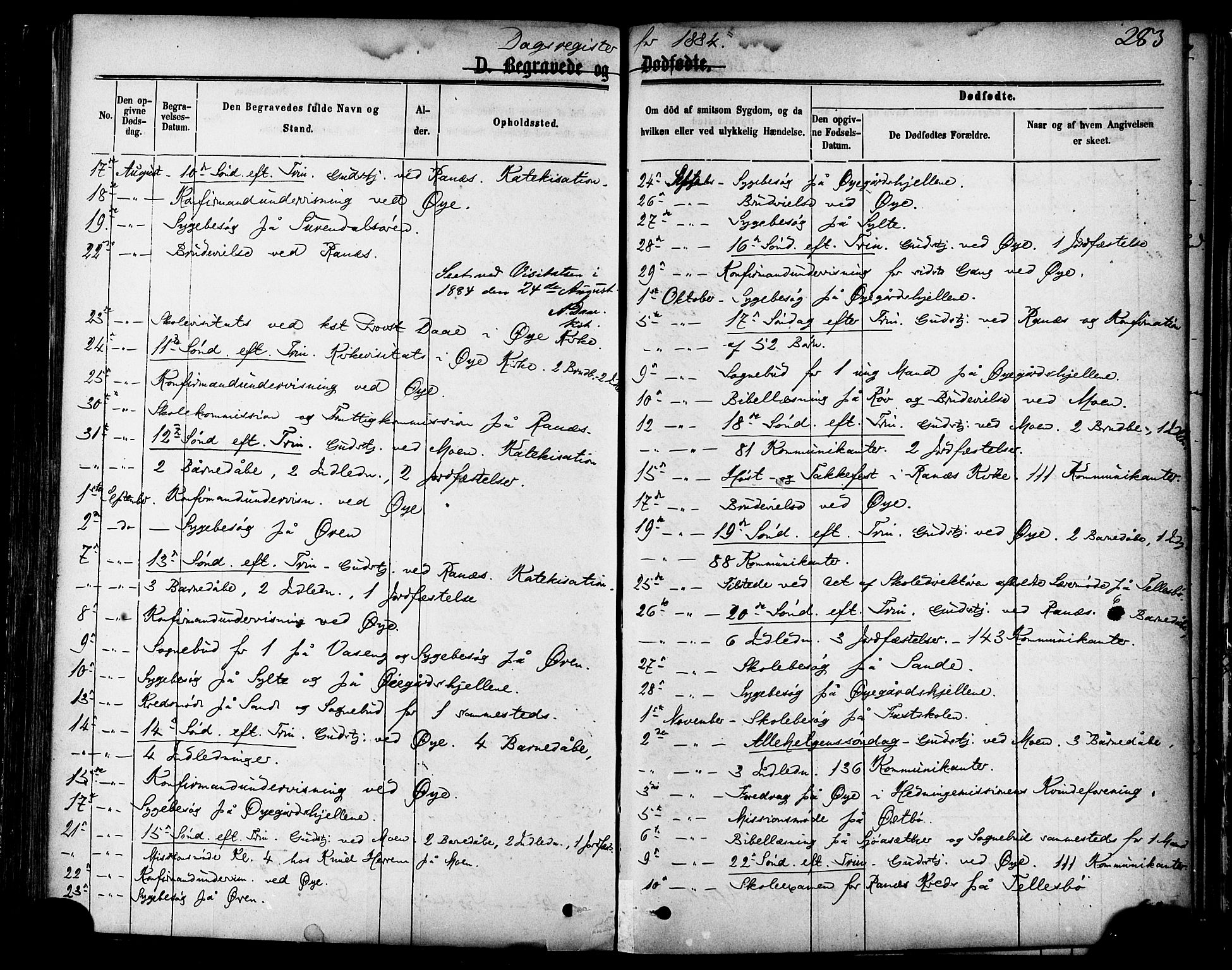 Ministerialprotokoller, klokkerbøker og fødselsregistre - Møre og Romsdal, AV/SAT-A-1454/595/L1046: Parish register (official) no. 595A08, 1874-1884, p. 283