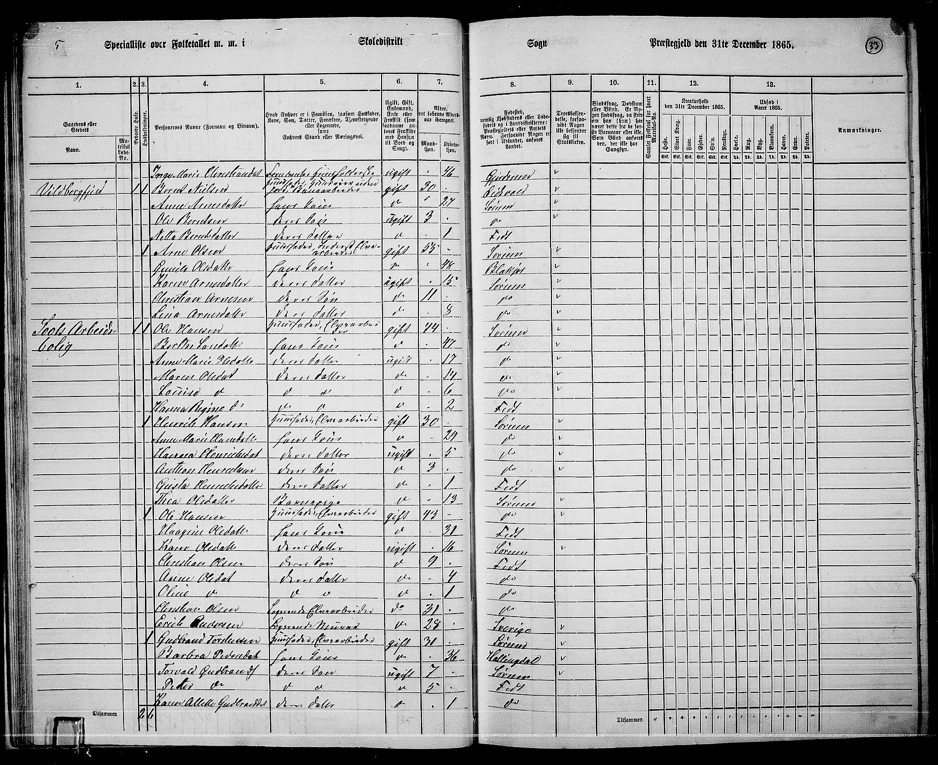 RA, 1865 census for Fet, 1865, p. 30