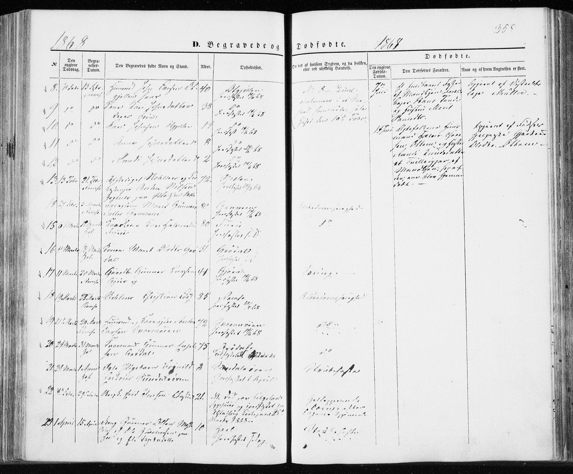 Ministerialprotokoller, klokkerbøker og fødselsregistre - Møre og Romsdal, SAT/A-1454/590/L1013: Parish register (official) no. 590A05, 1847-1877, p. 358