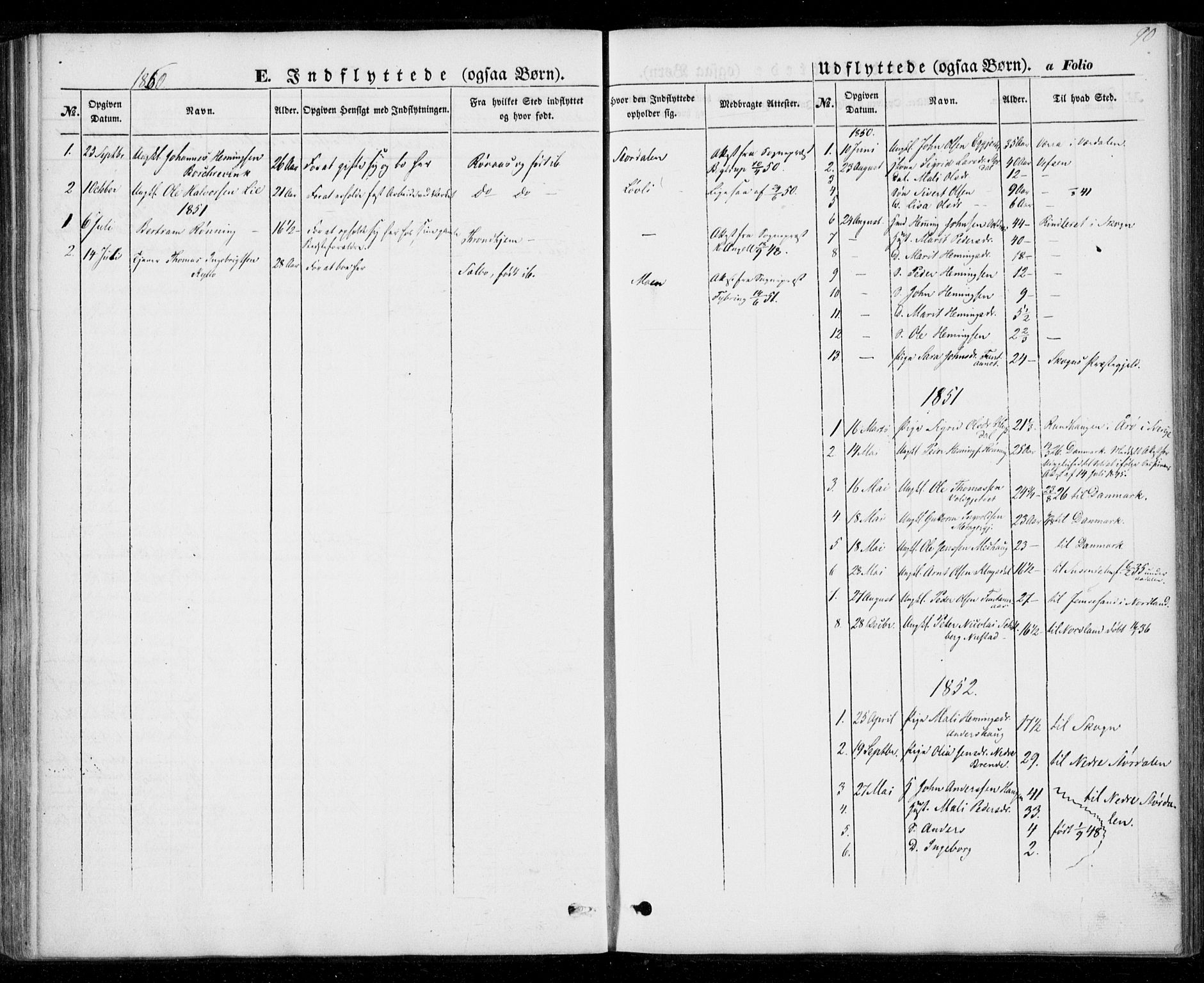 Ministerialprotokoller, klokkerbøker og fødselsregistre - Nord-Trøndelag, SAT/A-1458/706/L0040: Parish register (official) no. 706A01, 1850-1861, p. 90
