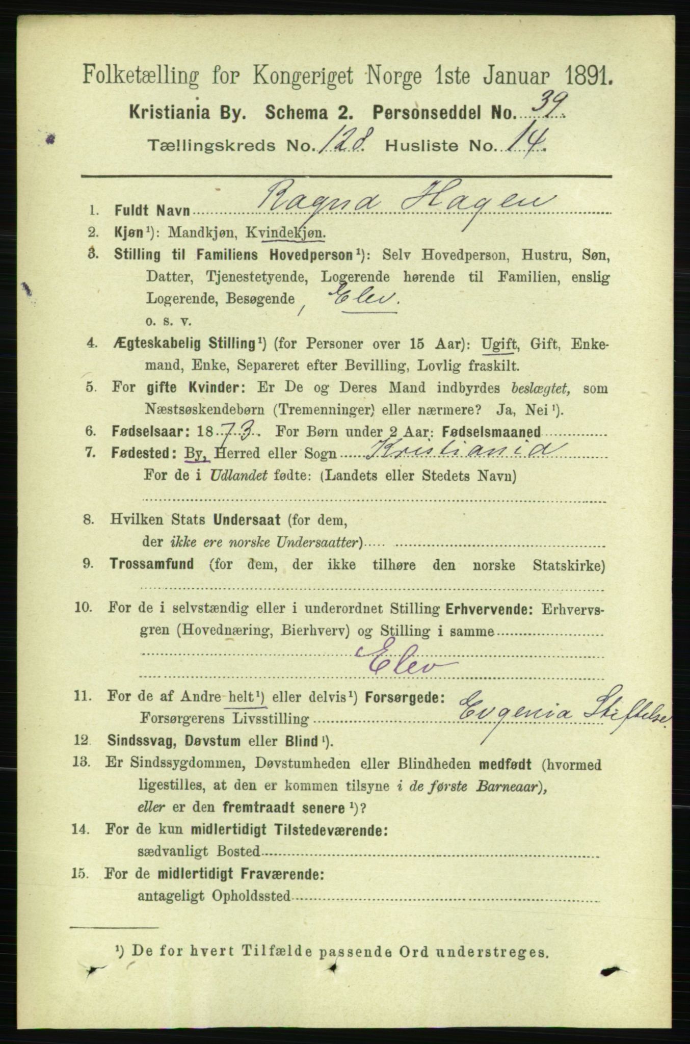 RA, 1891 census for 0301 Kristiania, 1891, p. 68943