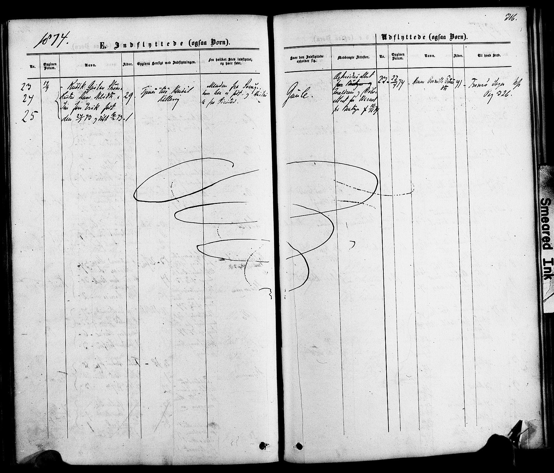 Hisøy sokneprestkontor, SAK/1111-0020/F/Fa/L0002: Parish register (official) no. A 2, 1872-1880, p. 306