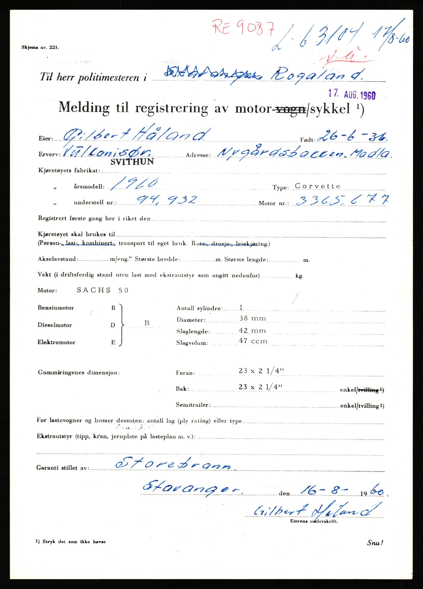 Stavanger trafikkstasjon, SAST/A-101942/0/F/L0063: L-62700 - L-63799, 1930-1971, p. 1147