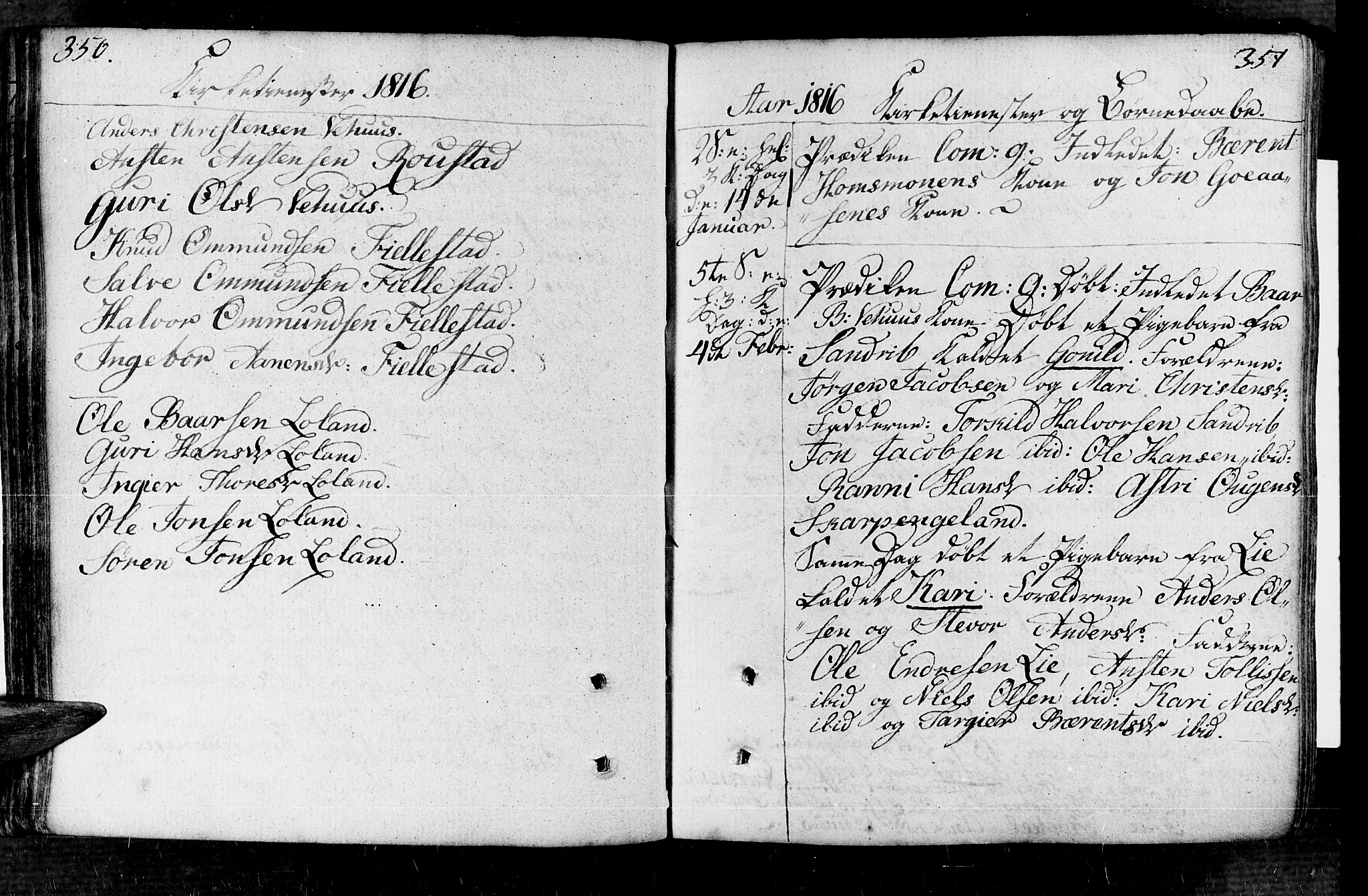 Vennesla sokneprestkontor, AV/SAK-1111-0045/Fa/Fac/L0002: Parish register (official) no. A 2, 1785-1834, p. 350-351