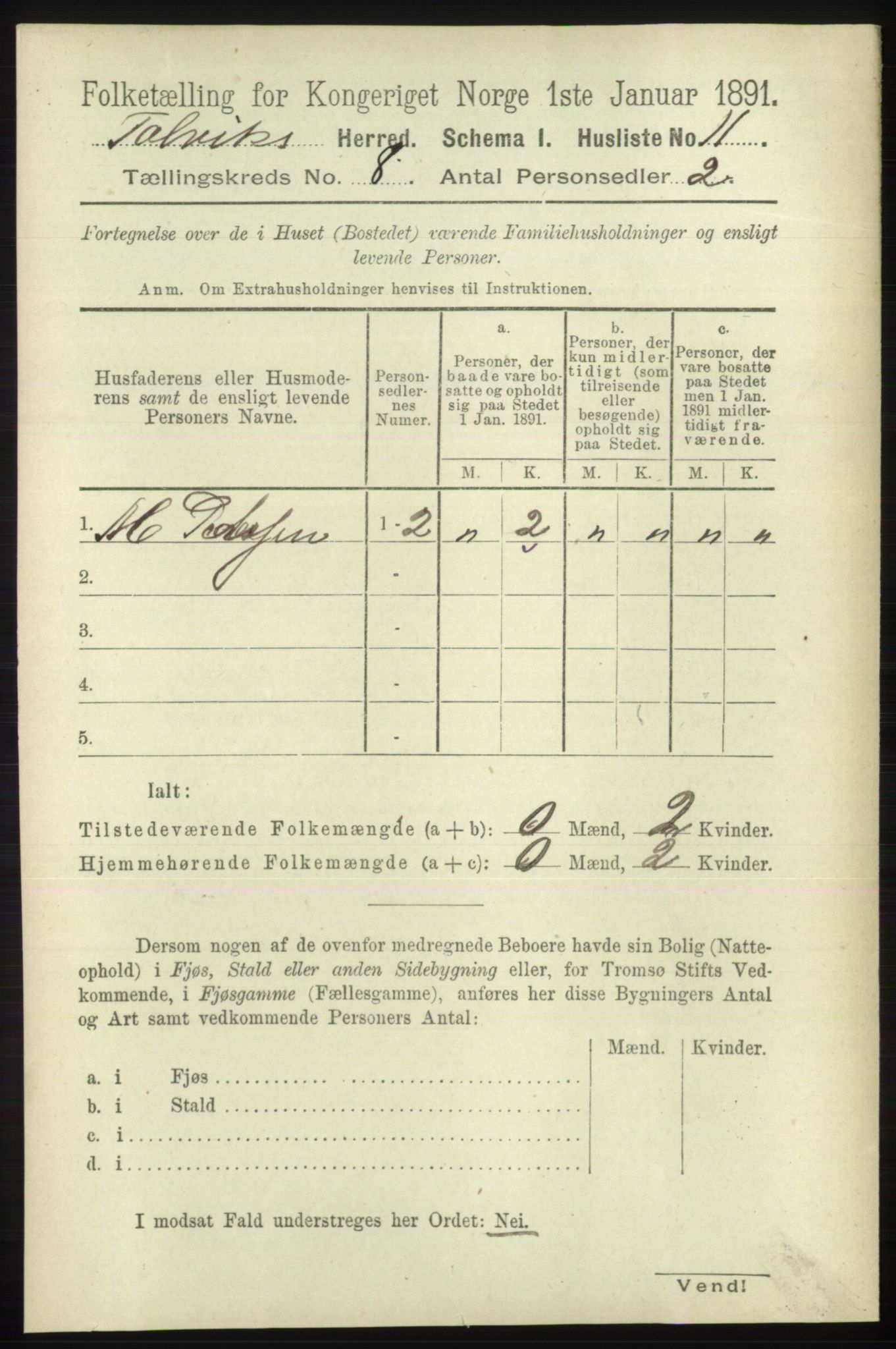 RA, 1891 census for 2013 Talvik, 1891, p. 2047