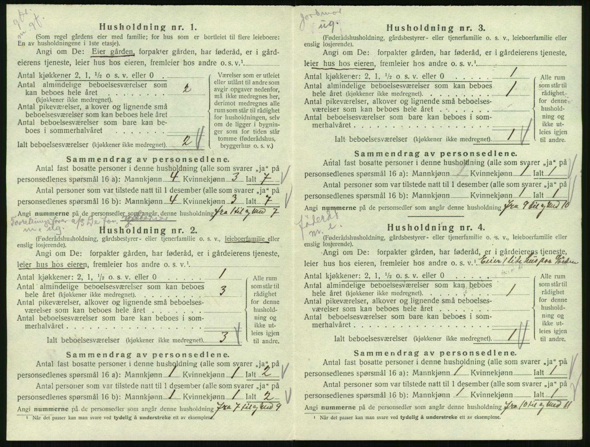 SAT, 1920 census for Syvde, 1920, p. 243