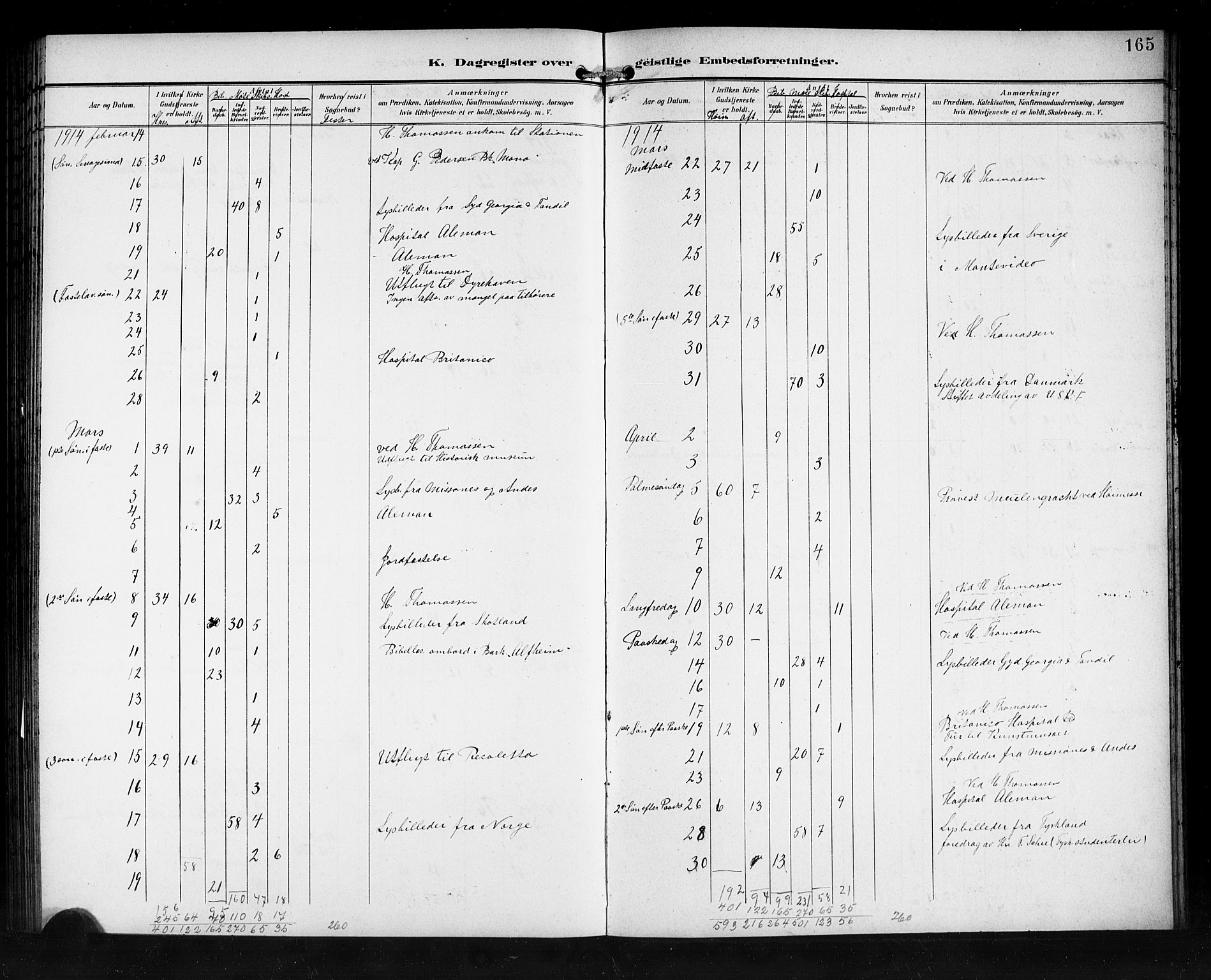 Den norske sjømannsmisjon i utlandet/Syd-Amerika (Buenos Aires m.fl.), SAB/SAB/PA-0118/H/Ha/L0002: Parish register (official) no. A 2, 1899-1919, p. 165