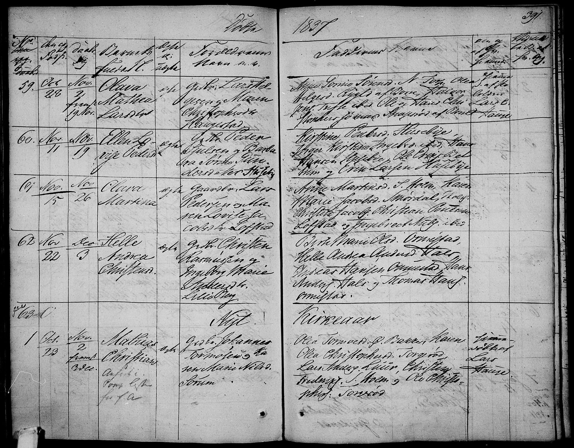 Våle kirkebøker, SAKO/A-334/F/Fa/L0008: Parish register (official) no. I 8, 1824-1844, p. 391