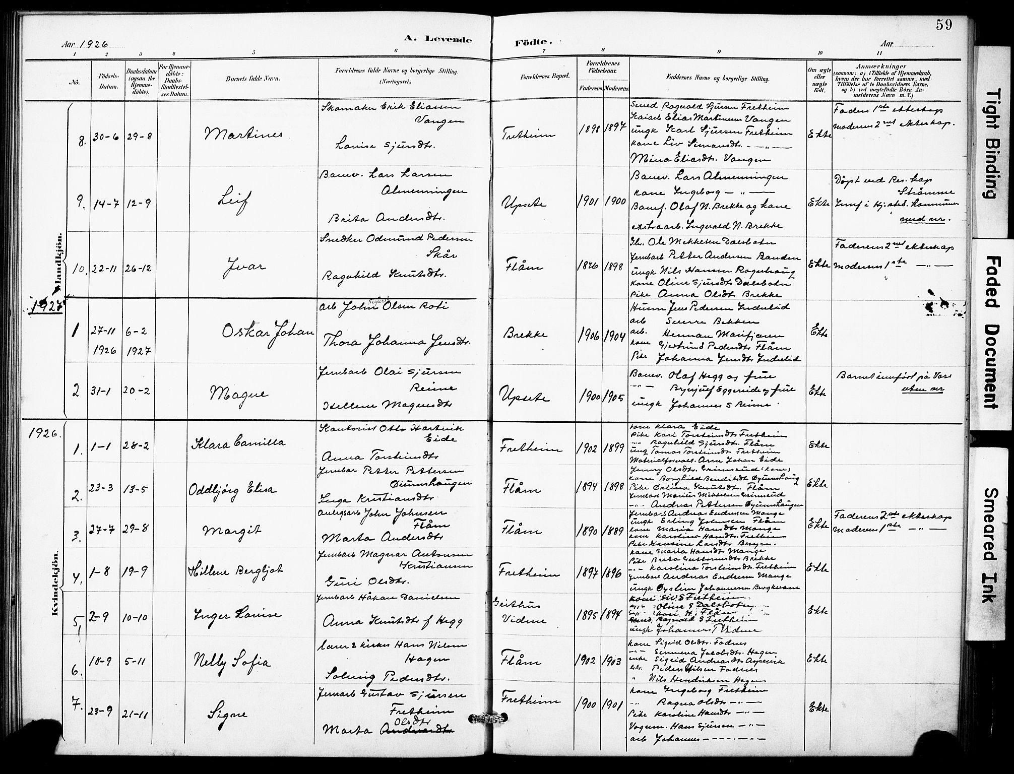 Aurland sokneprestembete, SAB/A-99937/H/Hb/Hbb/L0002: Parish register (copy) no. B 2, 1887-1929, p. 59
