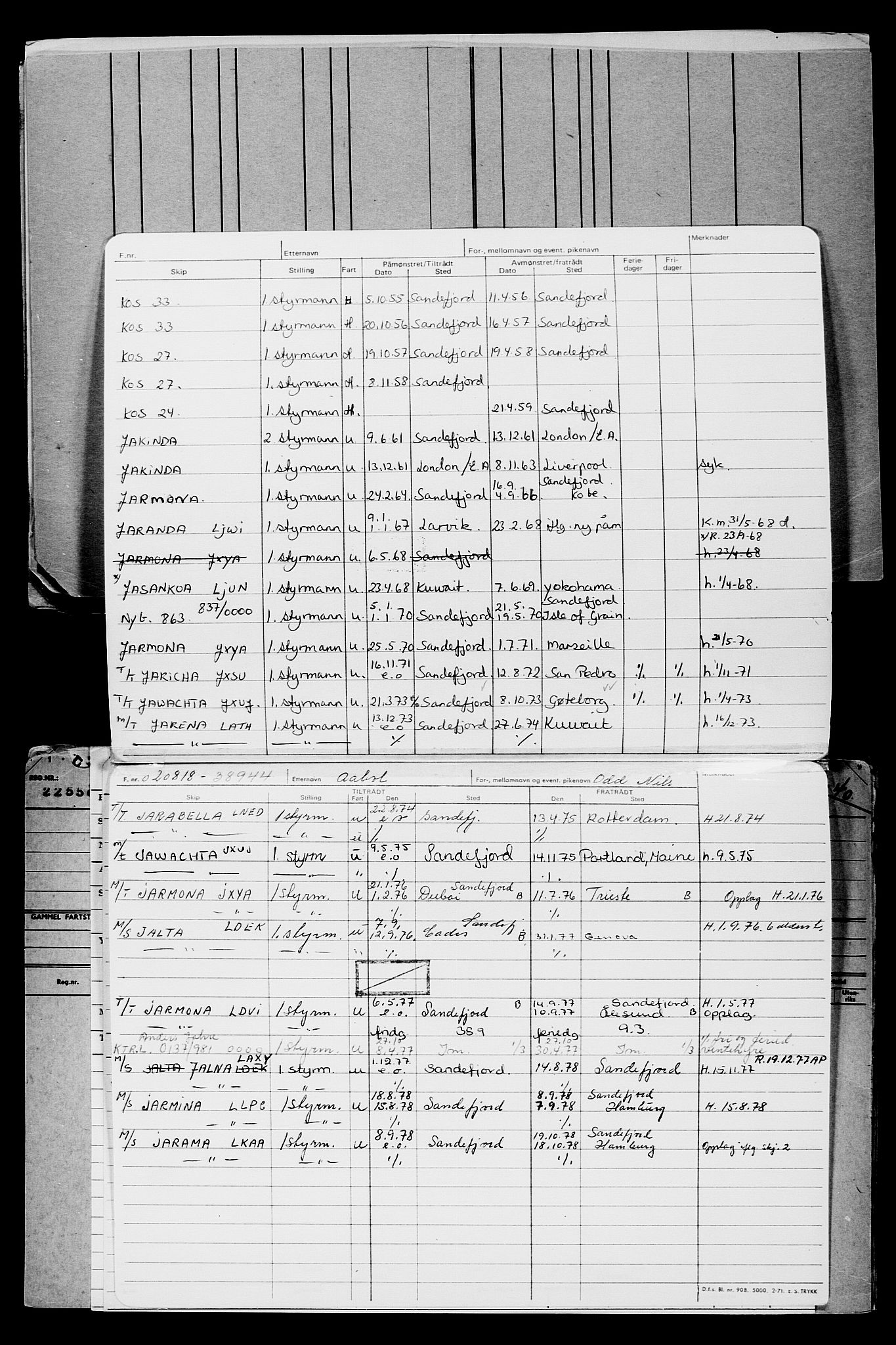 Direktoratet for sjømenn, AV/RA-S-3545/G/Gb/L0161: Hovedkort, 1918, p. 60