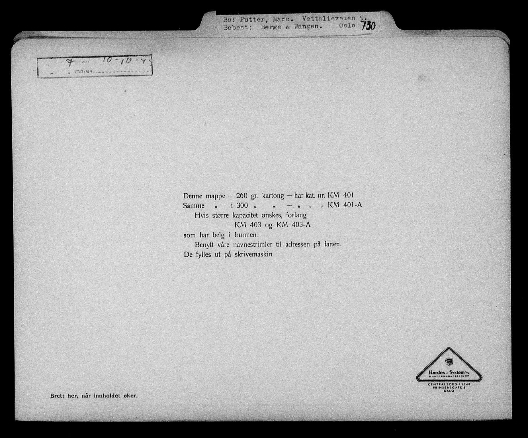 Justisdepartementet, Tilbakeføringskontoret for inndratte formuer, RA/S-1564/H/Hc/Hcc/L0936: --, 1945-1947, p. 617