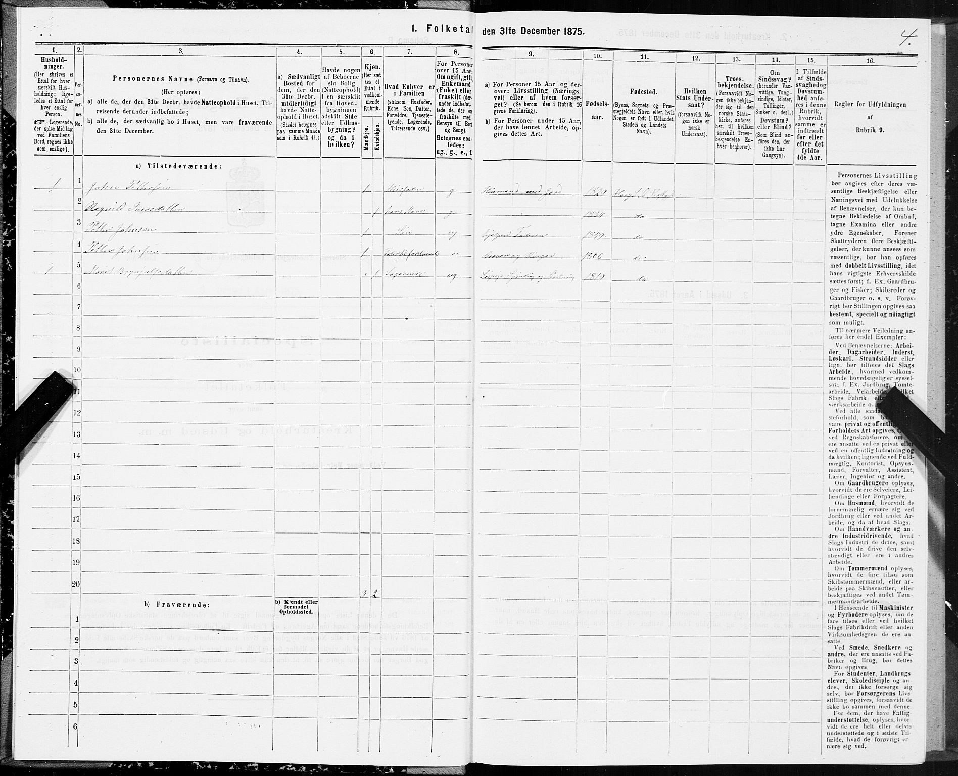 SAT, 1875 census for 1648P Støren, 1875, p. 5004