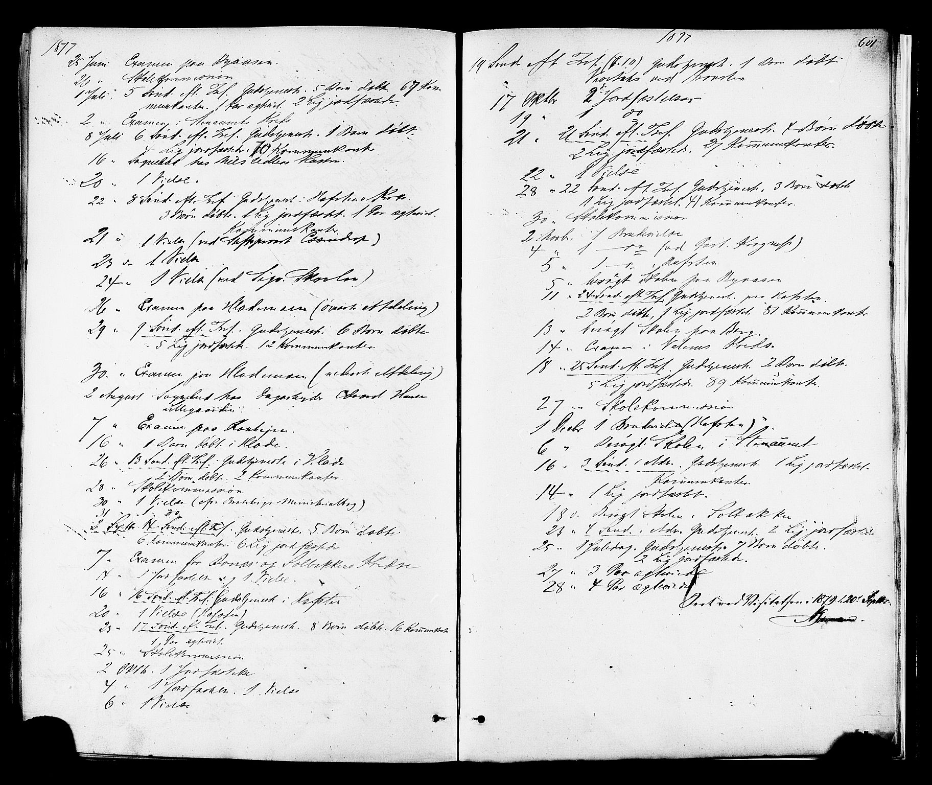 Ministerialprotokoller, klokkerbøker og fødselsregistre - Sør-Trøndelag, SAT/A-1456/606/L0293: Parish register (official) no. 606A08, 1866-1877, p. 601