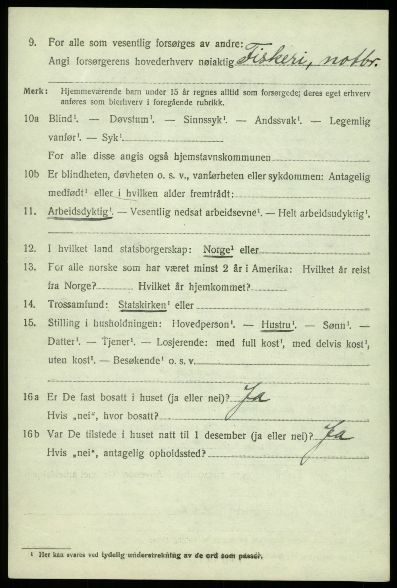 SAB, 1920 census for Fjell, 1920, p. 4097