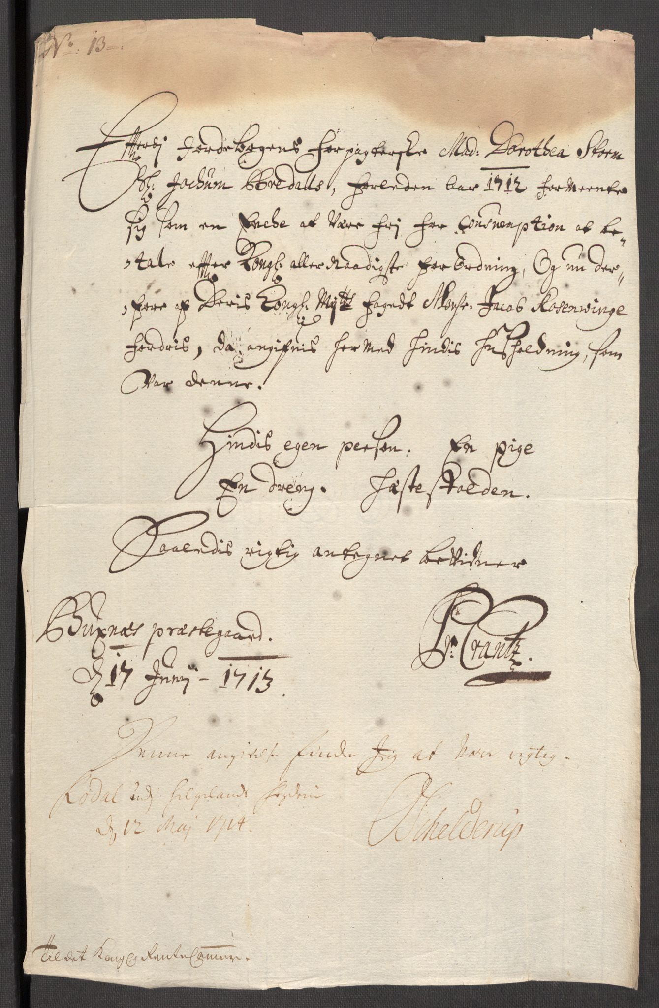 Rentekammeret inntil 1814, Reviderte regnskaper, Fogderegnskap, AV/RA-EA-4092/R67/L4679: Fogderegnskap Vesterålen, Andenes og Lofoten, 1711-1713, p. 166