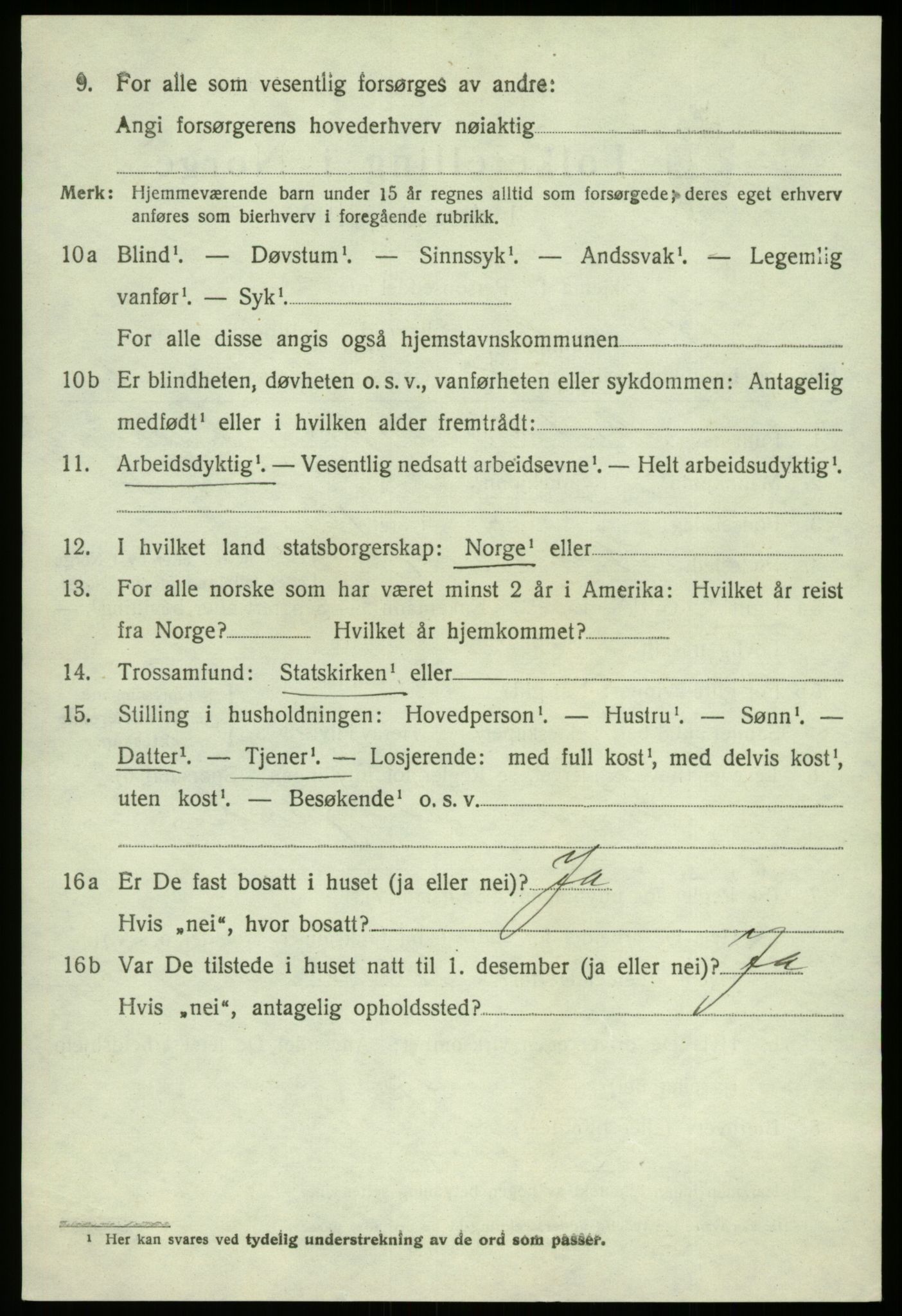 SAB, 1920 census for Strandvik, 1920, p. 4321