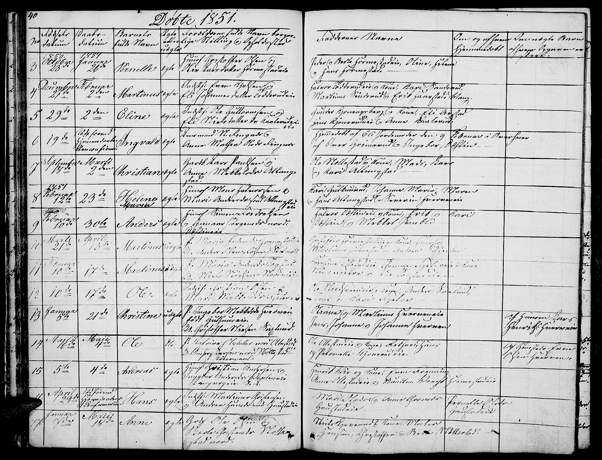 Stange prestekontor, AV/SAH-PREST-002/L/L0002: Parish register (copy) no. 2, 1838-1879, p. 40