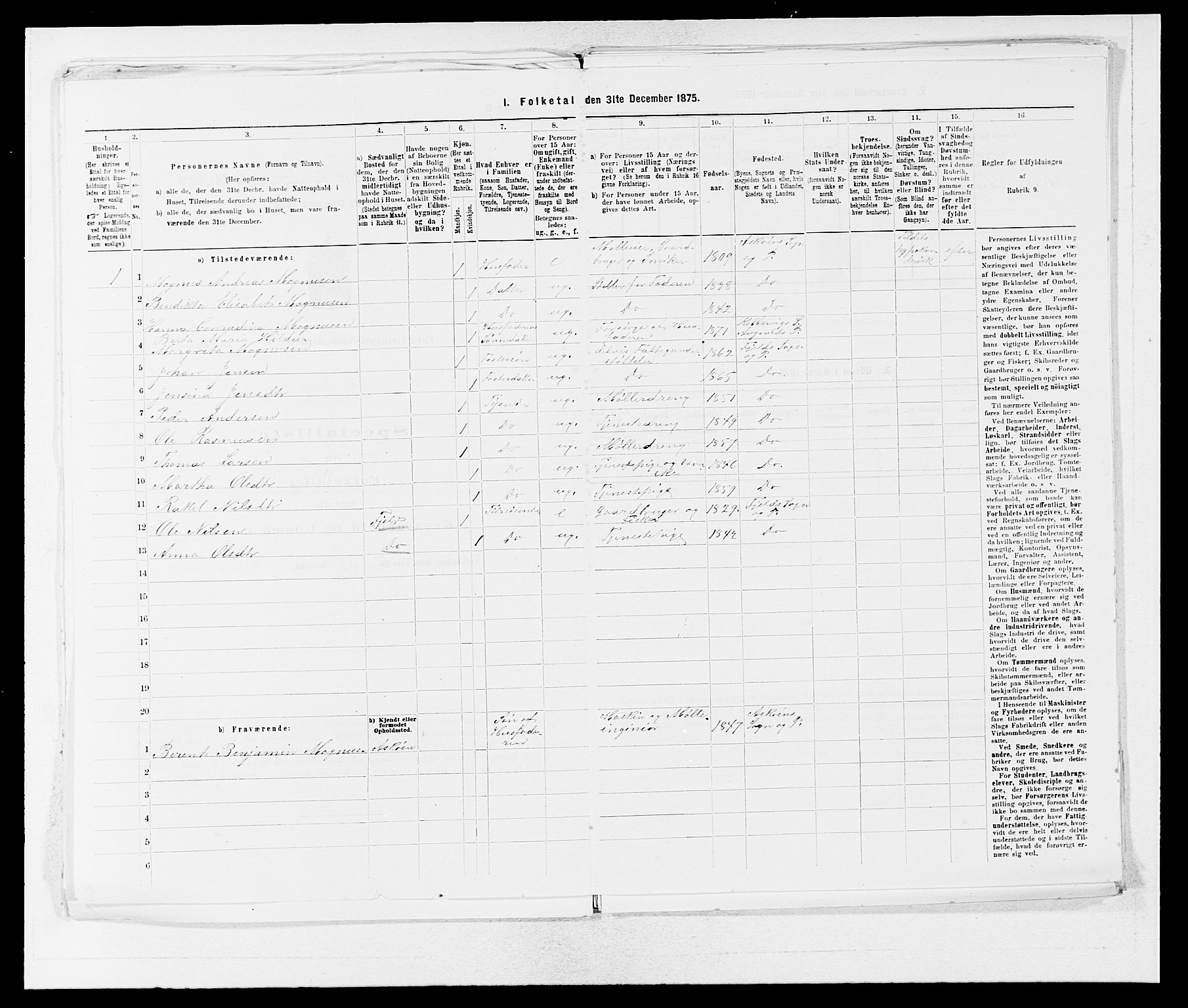 SAB, 1875 census for 1246P Fjell, 1875, p. 739