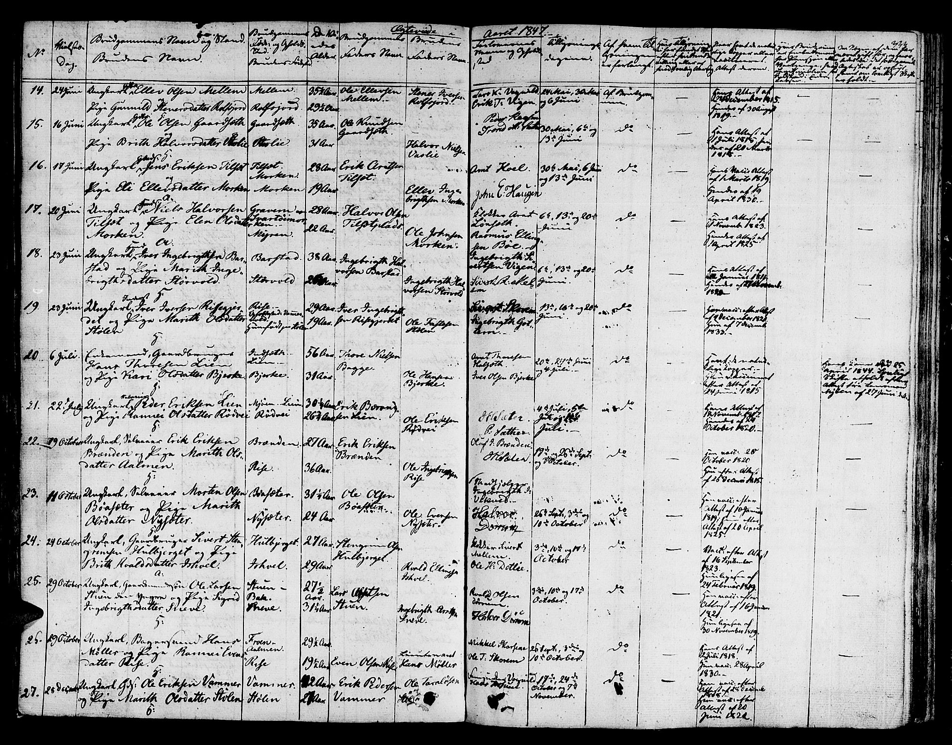 Ministerialprotokoller, klokkerbøker og fødselsregistre - Sør-Trøndelag, SAT/A-1456/678/L0897: Parish register (official) no. 678A06-07, 1821-1847, p. 333