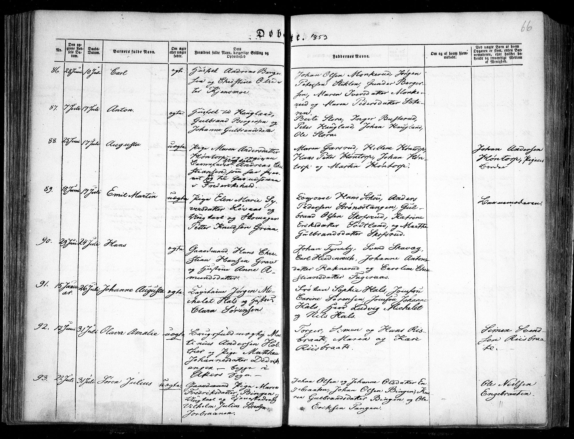 Trøgstad prestekontor Kirkebøker, SAO/A-10925/F/Fa/L0007: Parish register (official) no. I 7, 1845-1854, p. 66