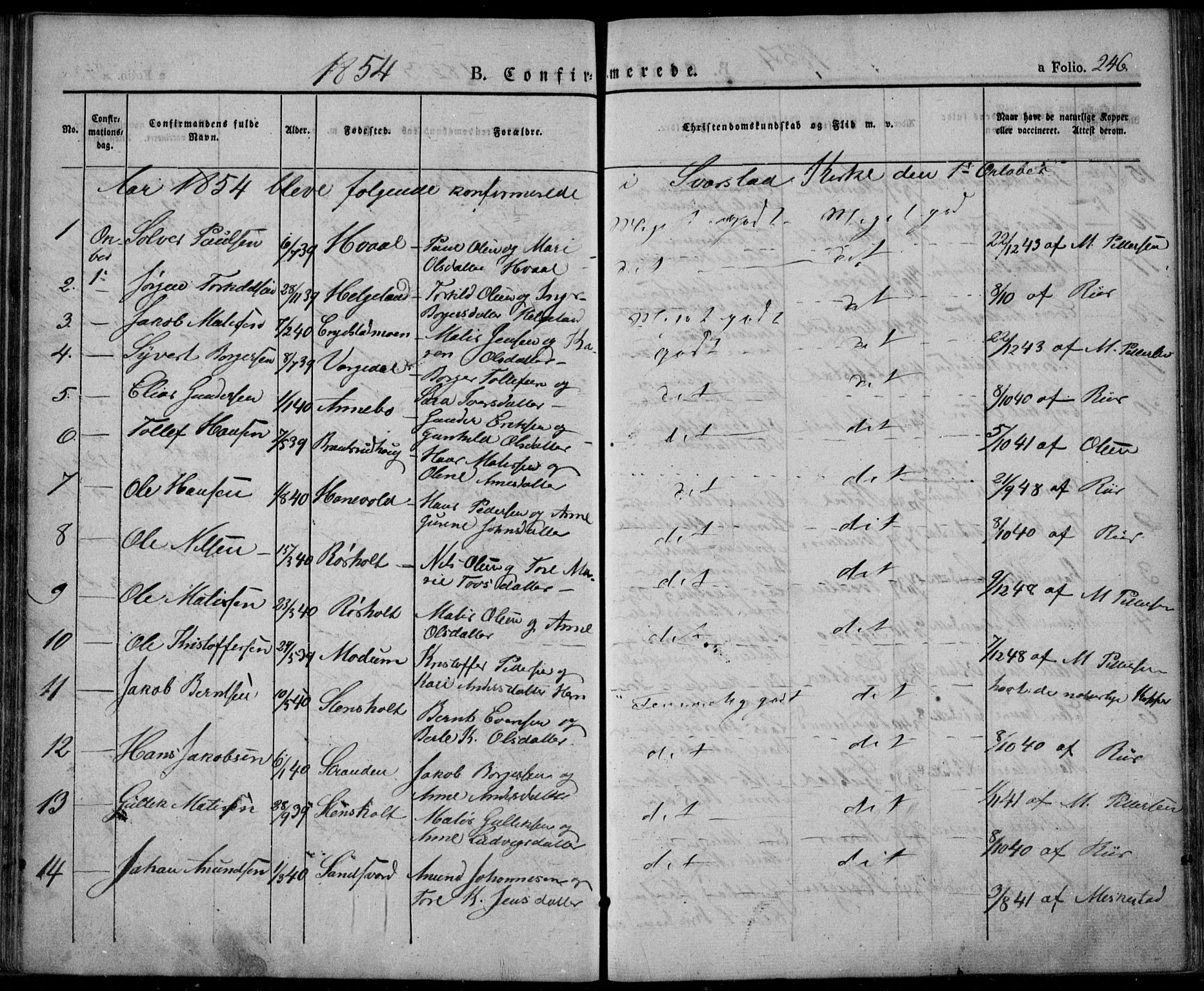 Lardal kirkebøker, AV/SAKO-A-350/F/Fa/L0006: Parish register (official) no. I 6, 1835-1860, p. 246