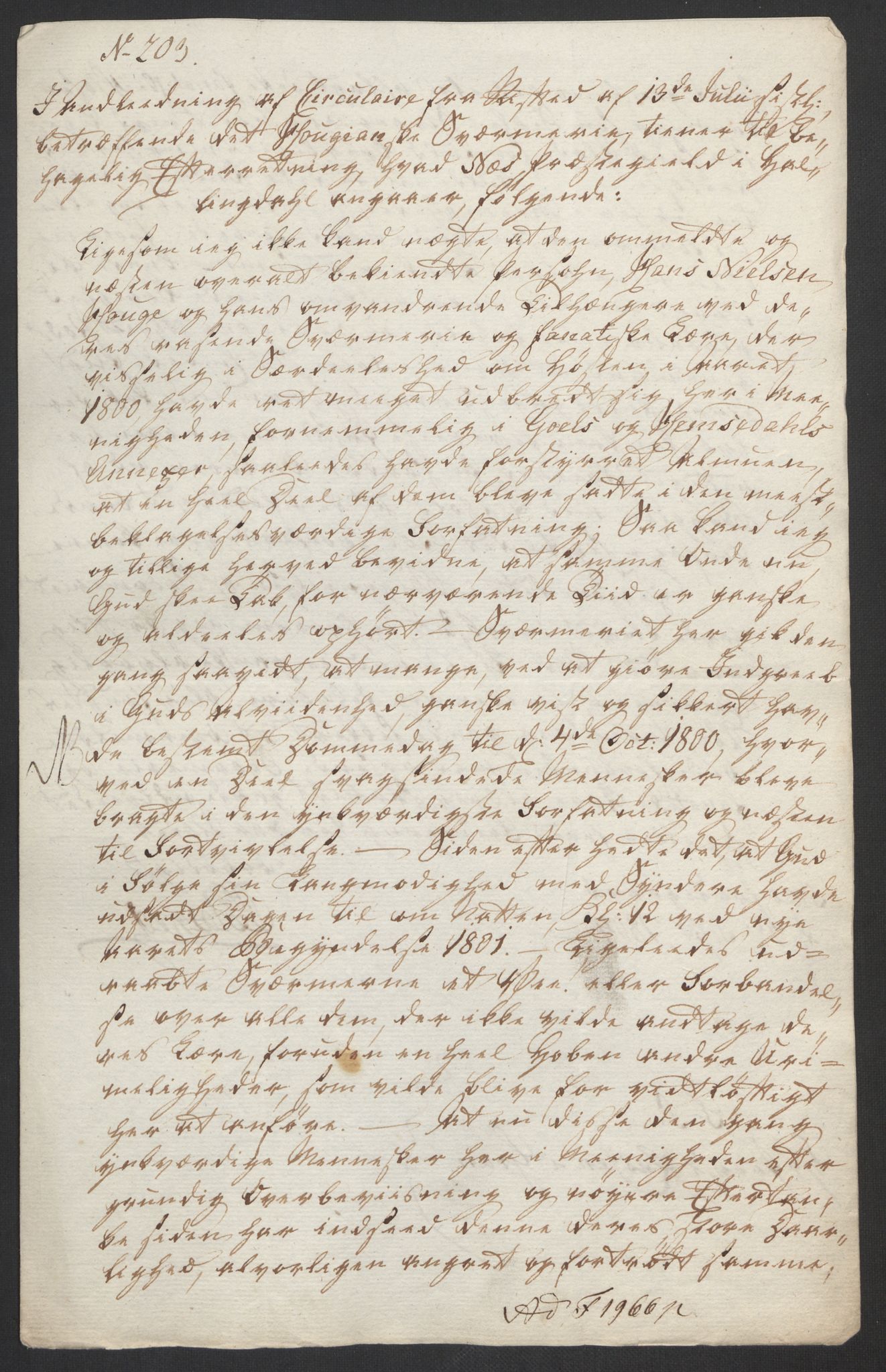 Justisdepartementet, Kommisjon i saken mot Hans Nielsen Hauge 1804, AV/RA-S-1151/D/L0003: Hans Nielsen Hauges sak, 1813, p. 414