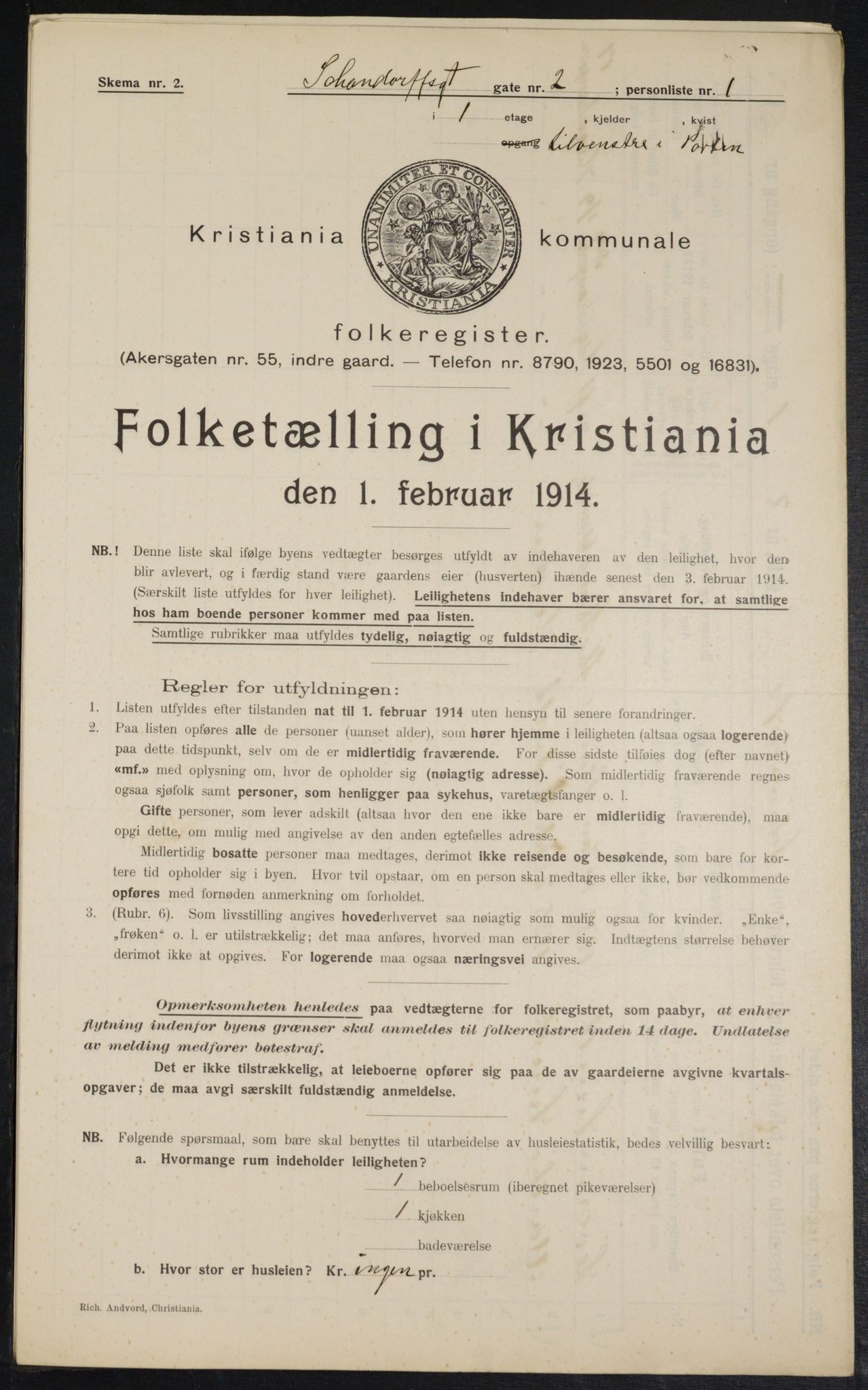 OBA, Municipal Census 1914 for Kristiania, 1914, p. 89256