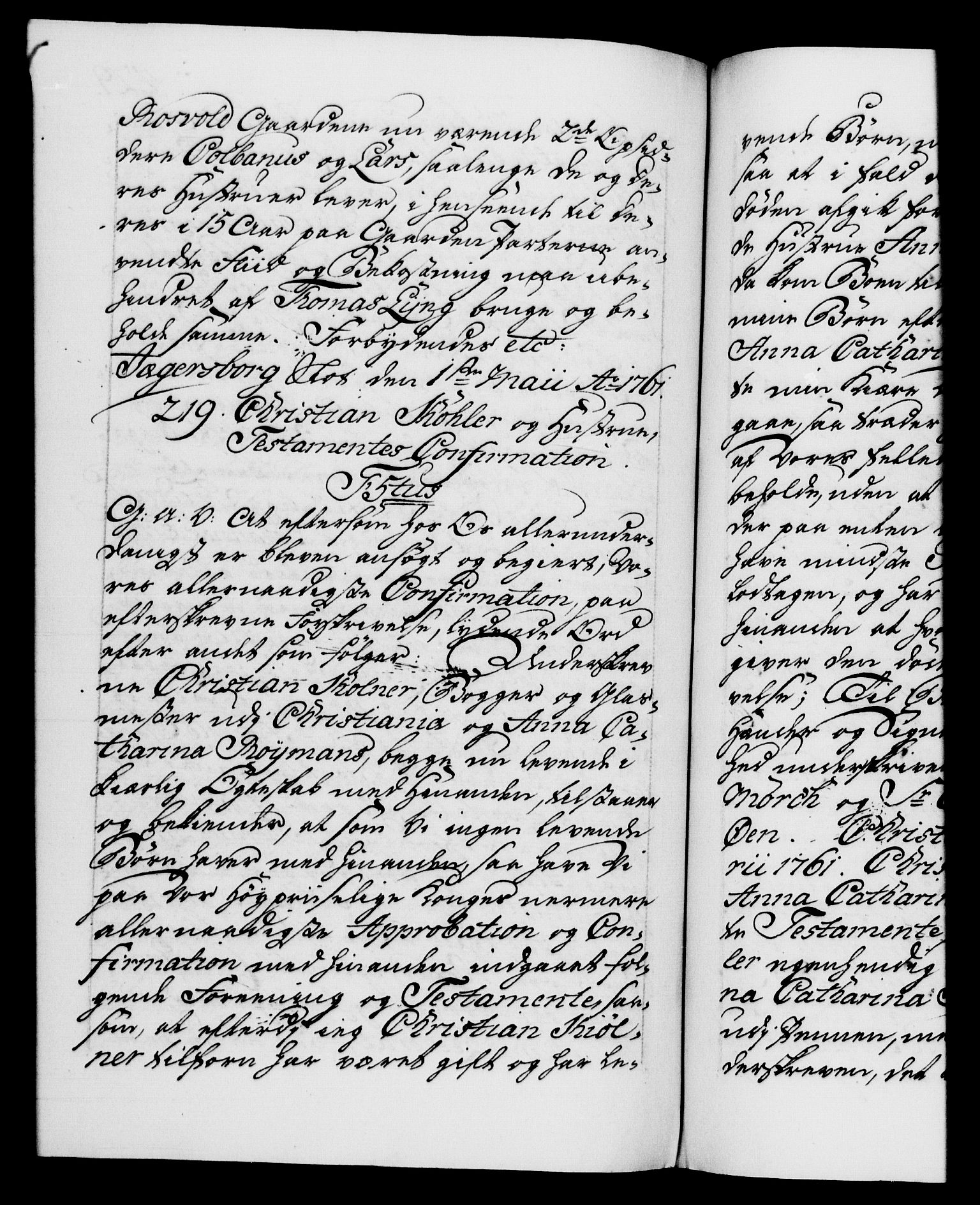 Danske Kanselli 1572-1799, AV/RA-EA-3023/F/Fc/Fca/Fcaa/L0041: Norske registre, 1760-1762, p. 429b