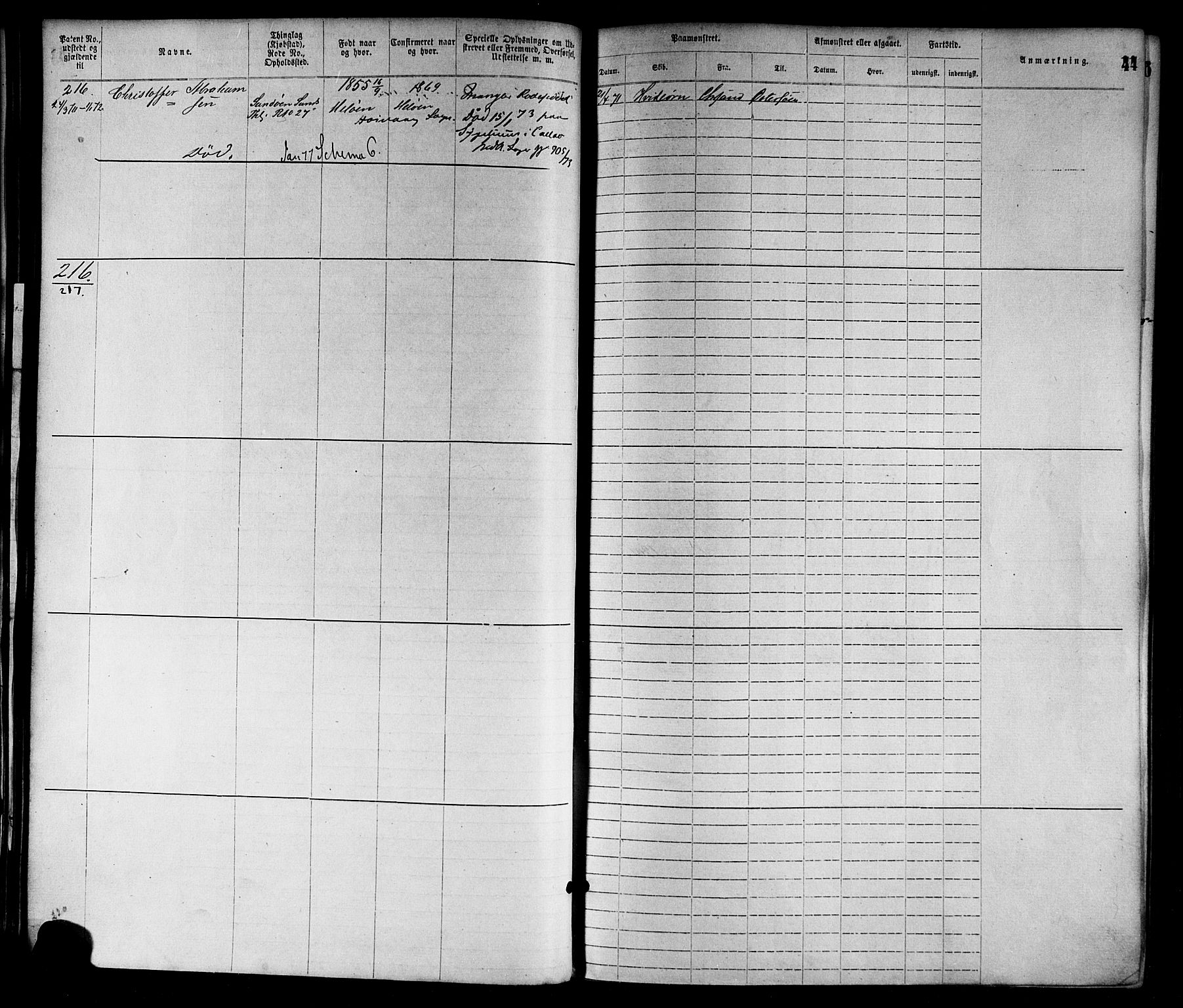 Lillesand mønstringskrets, AV/SAK-2031-0014/F/Fa/L0004: Annotasjonsrulle nr 1-1920 med register, G-1, 1869-1891, p. 66