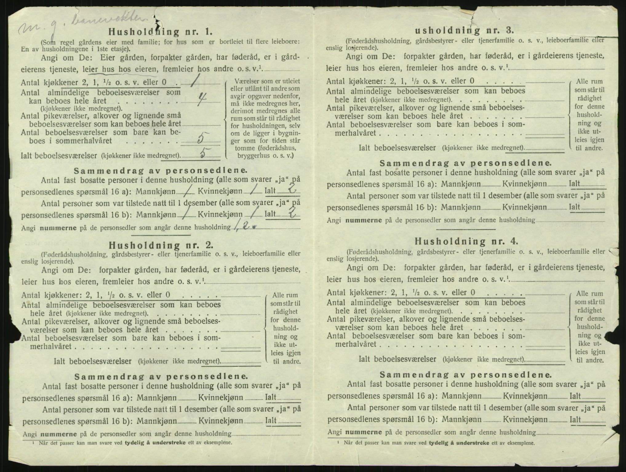 SAST, 1920 census for Eigersund, 1920, p. 1160