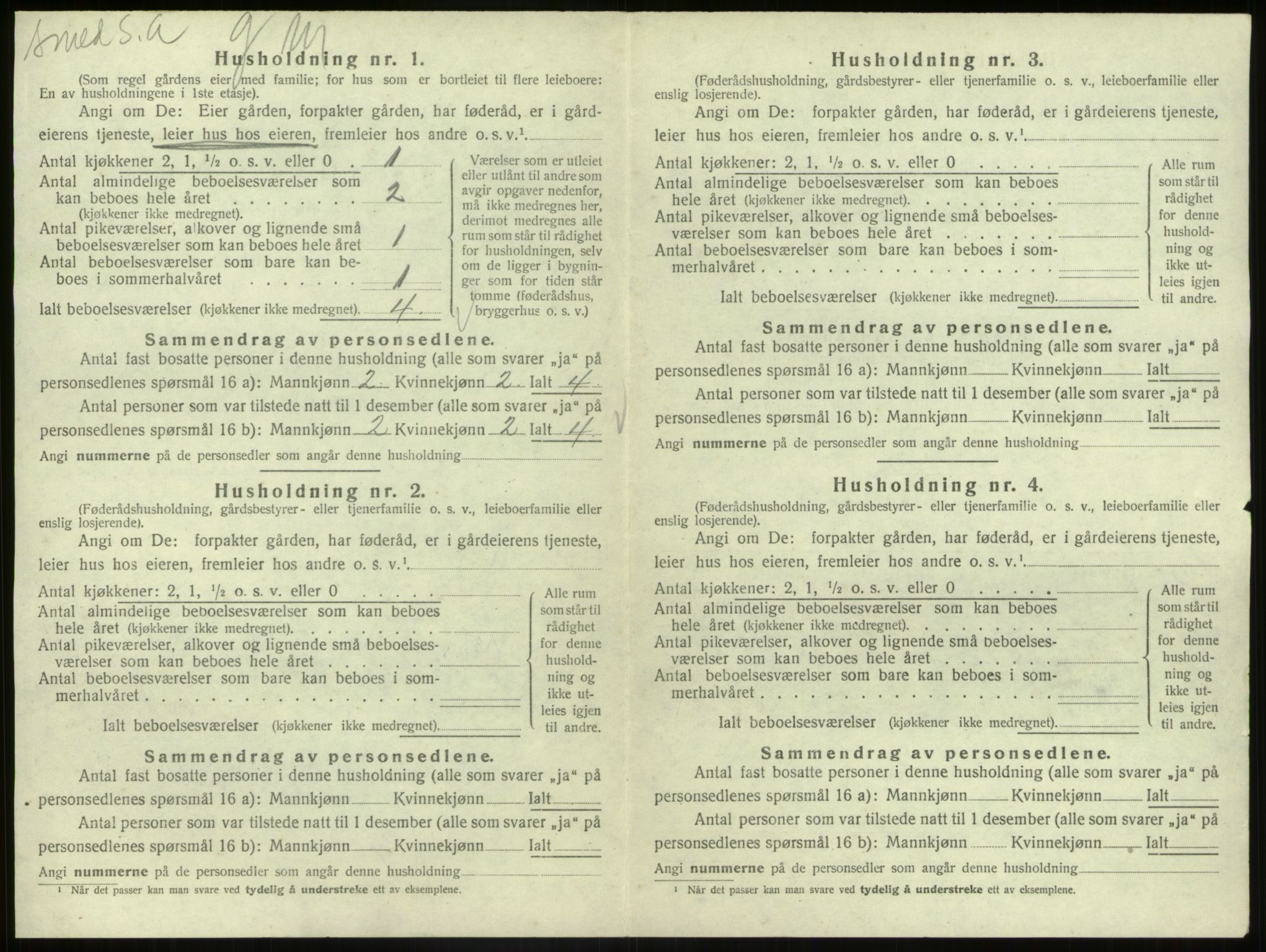 SAB, 1920 census for Nord-Vågsøy, 1920, p. 344