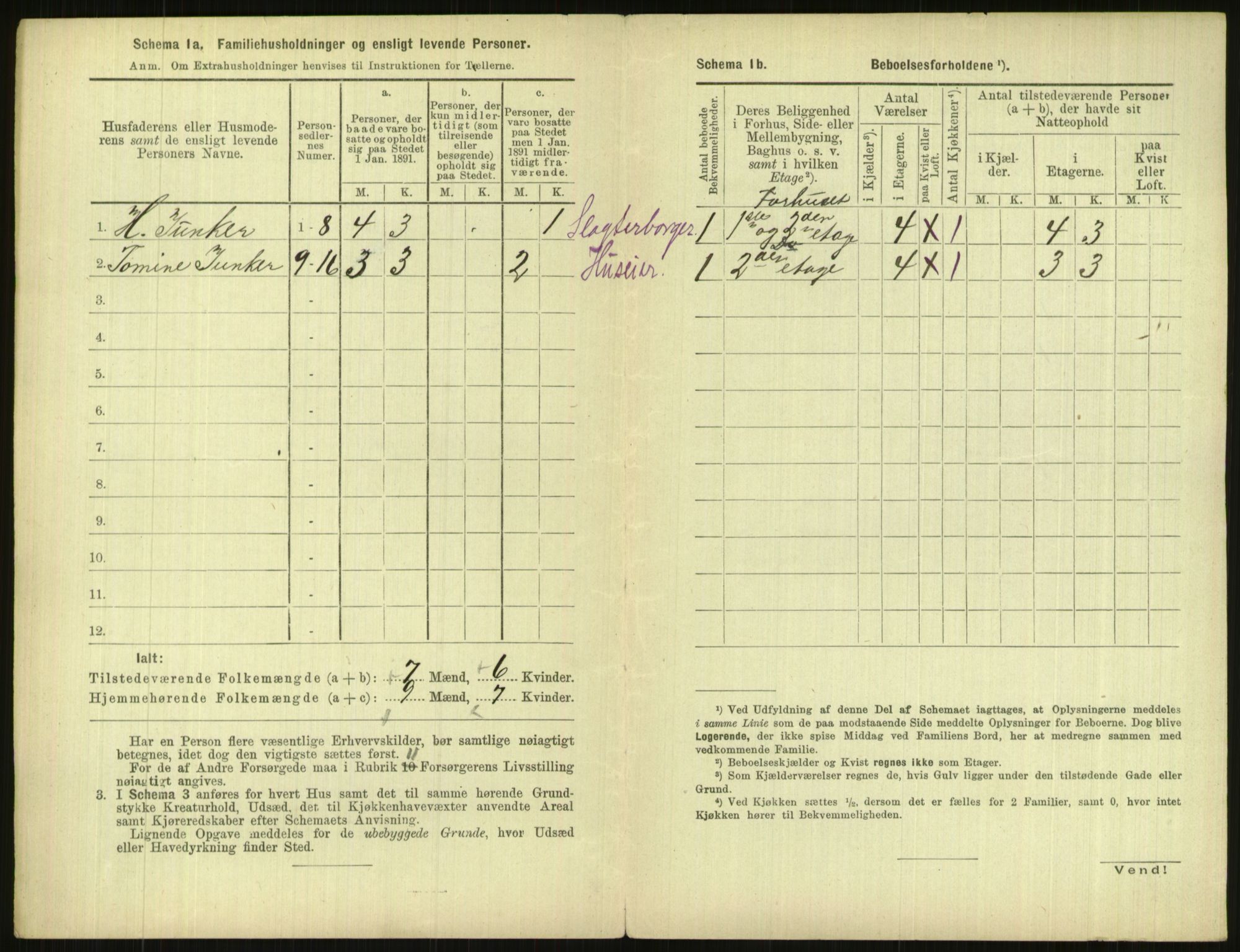 RA, 1891 census for 1001 Kristiansand, 1891, p. 1063