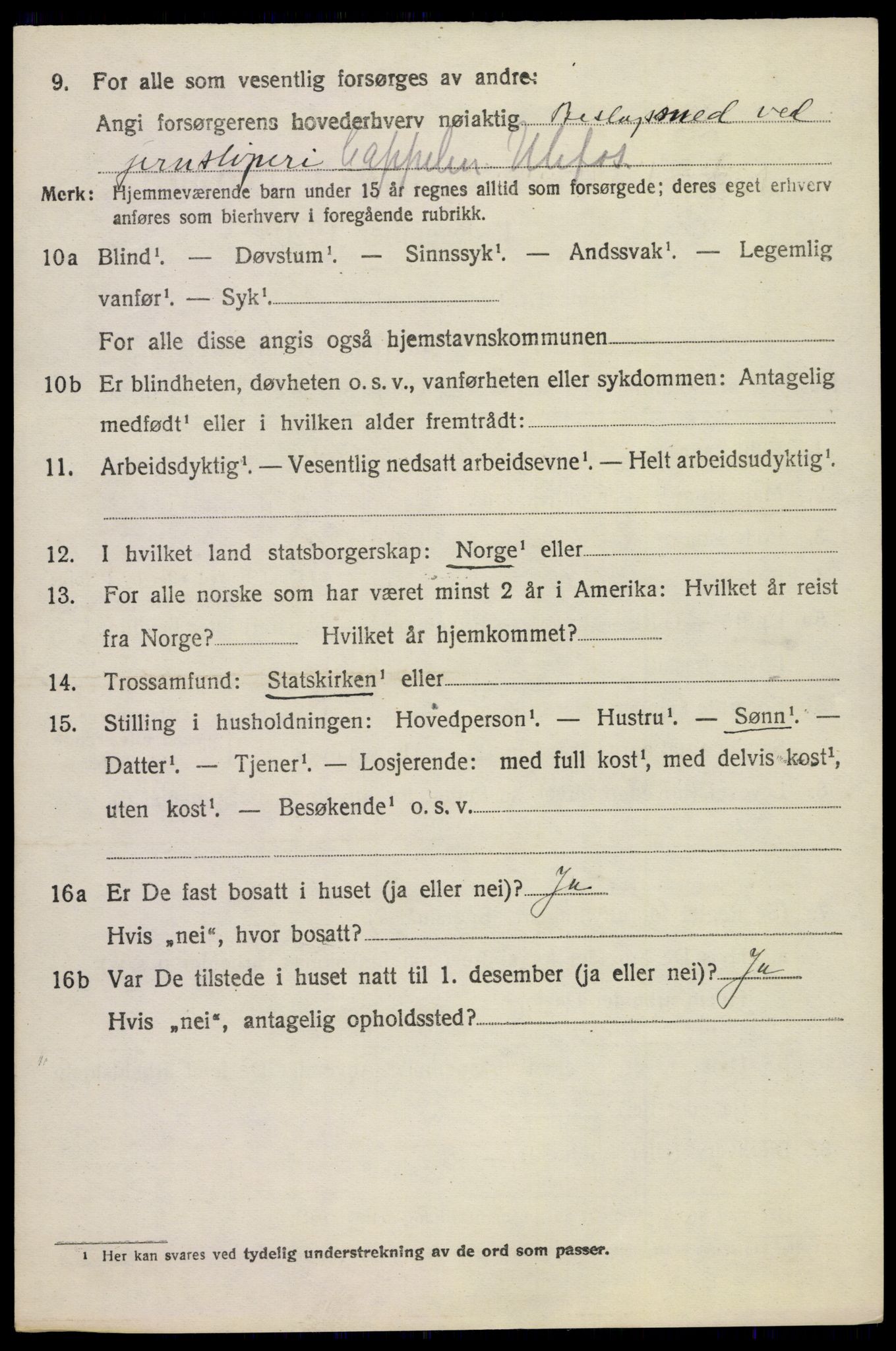 SAKO, 1920 census for Holla, 1920, p. 2598