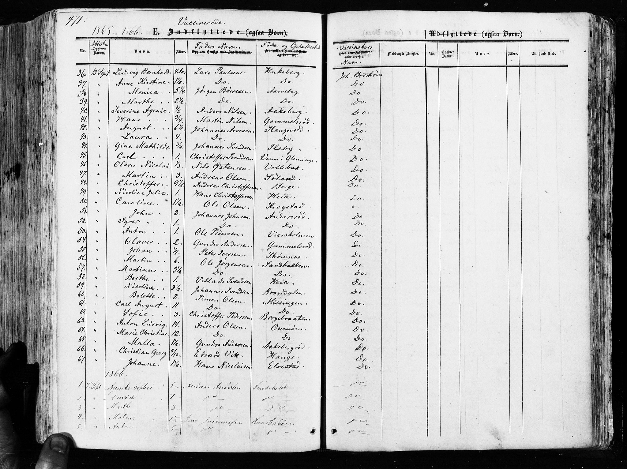 Råde prestekontor kirkebøker, AV/SAO-A-2009/F/Fa/L0006: Parish register (official) no. 6, 1854-1877, p. 471