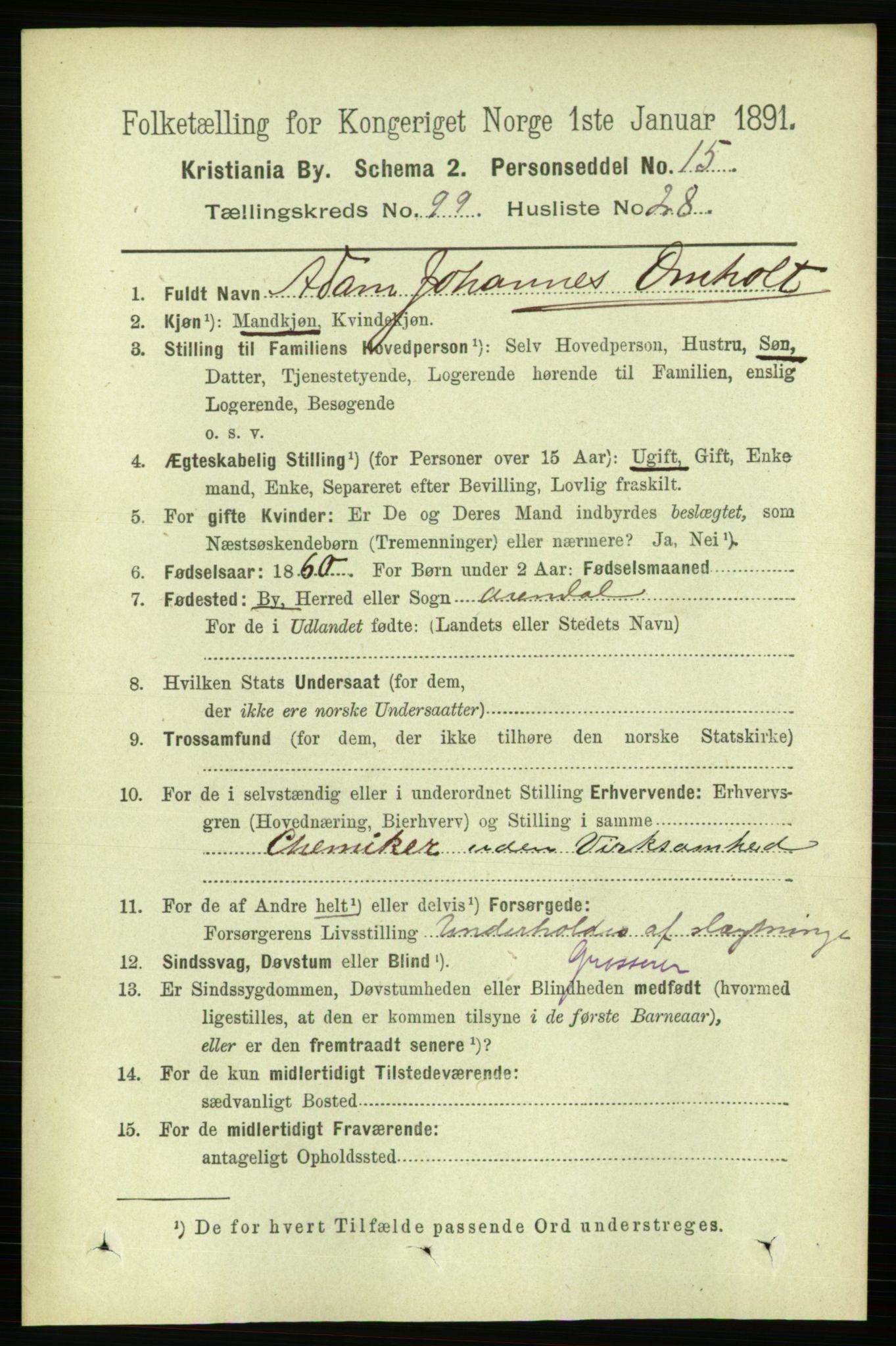 RA, 1891 census for 0301 Kristiania, 1891, p. 49066