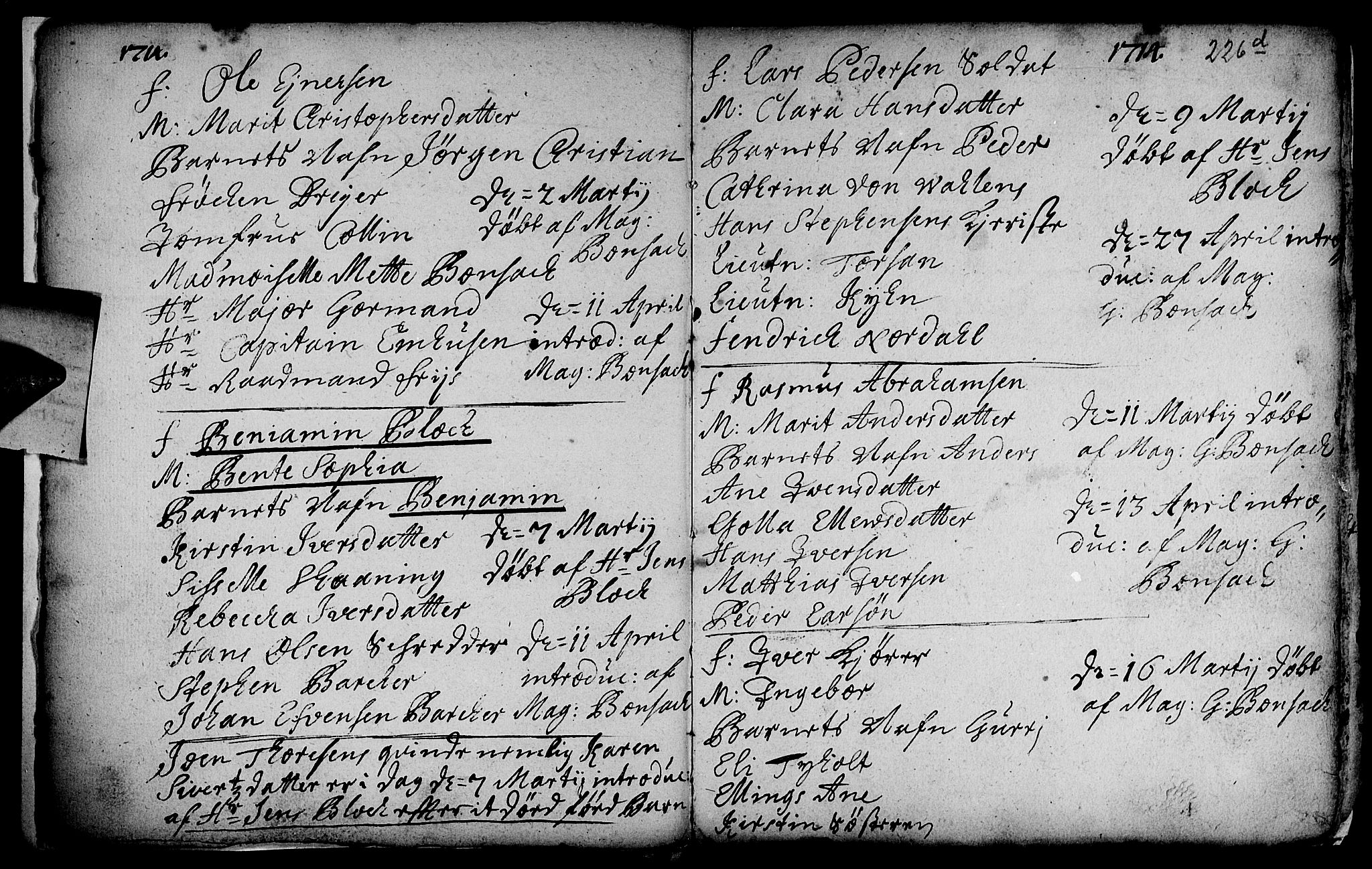 Ministerialprotokoller, klokkerbøker og fødselsregistre - Sør-Trøndelag, SAT/A-1456/601/L0035: Parish register (official) no. 601A03, 1713-1728, p. 226f