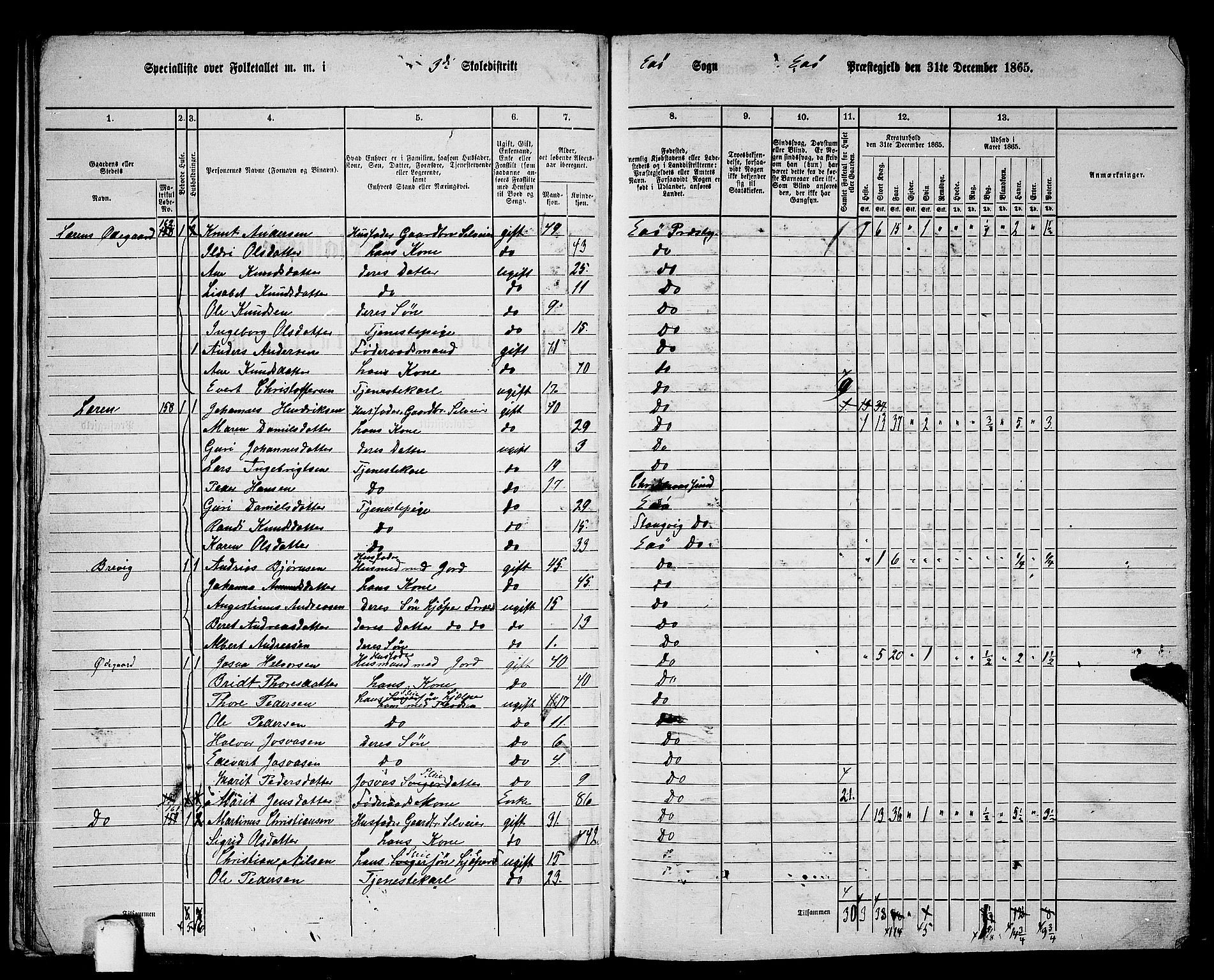 RA, 1865 census for Edøy, 1865, p. 24