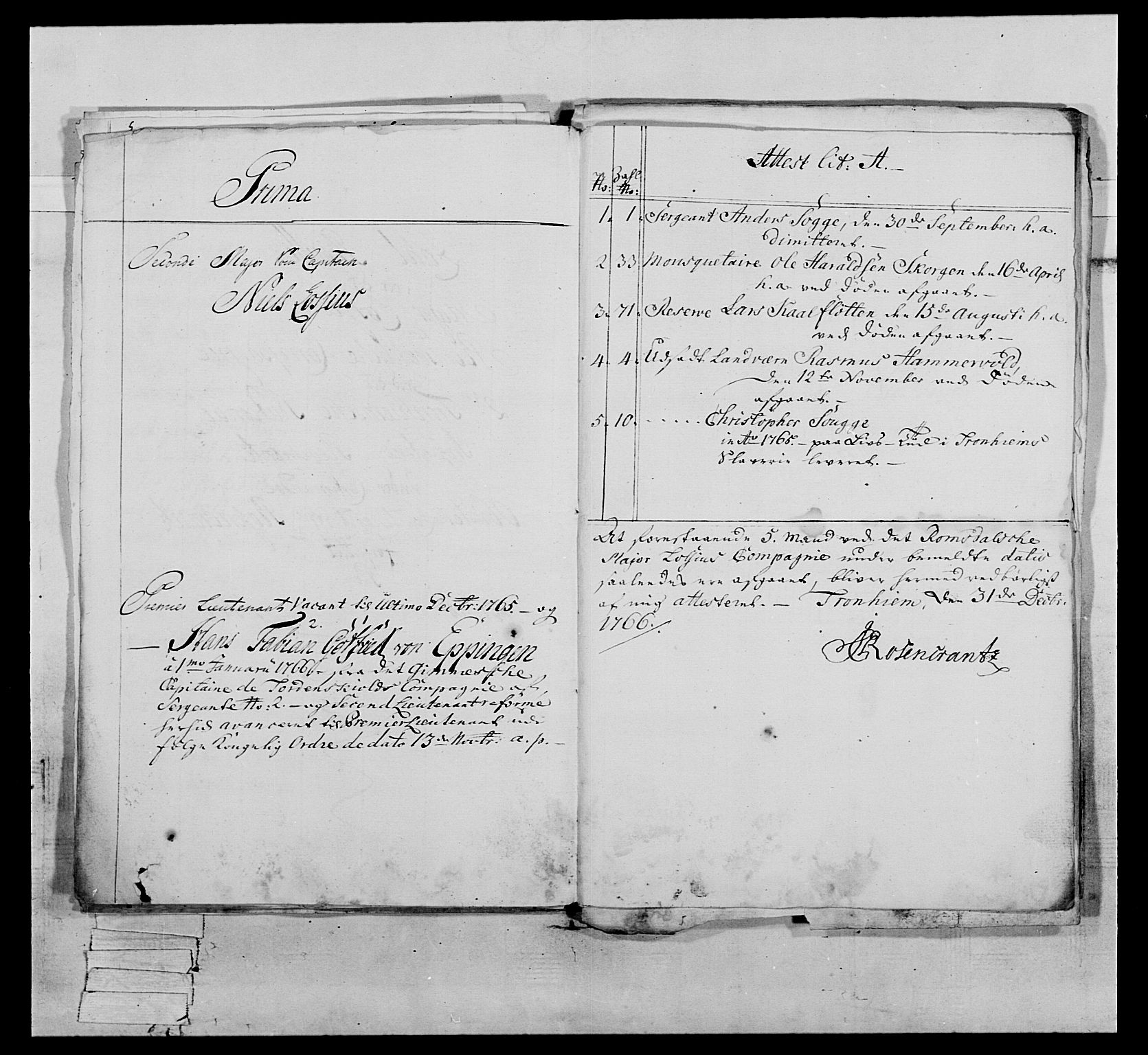 Generalitets- og kommissariatskollegiet, Det kongelige norske kommissariatskollegium, AV/RA-EA-5420/E/Eh/L0076: 2. Trondheimske nasjonale infanteriregiment, 1766-1773, p. 21