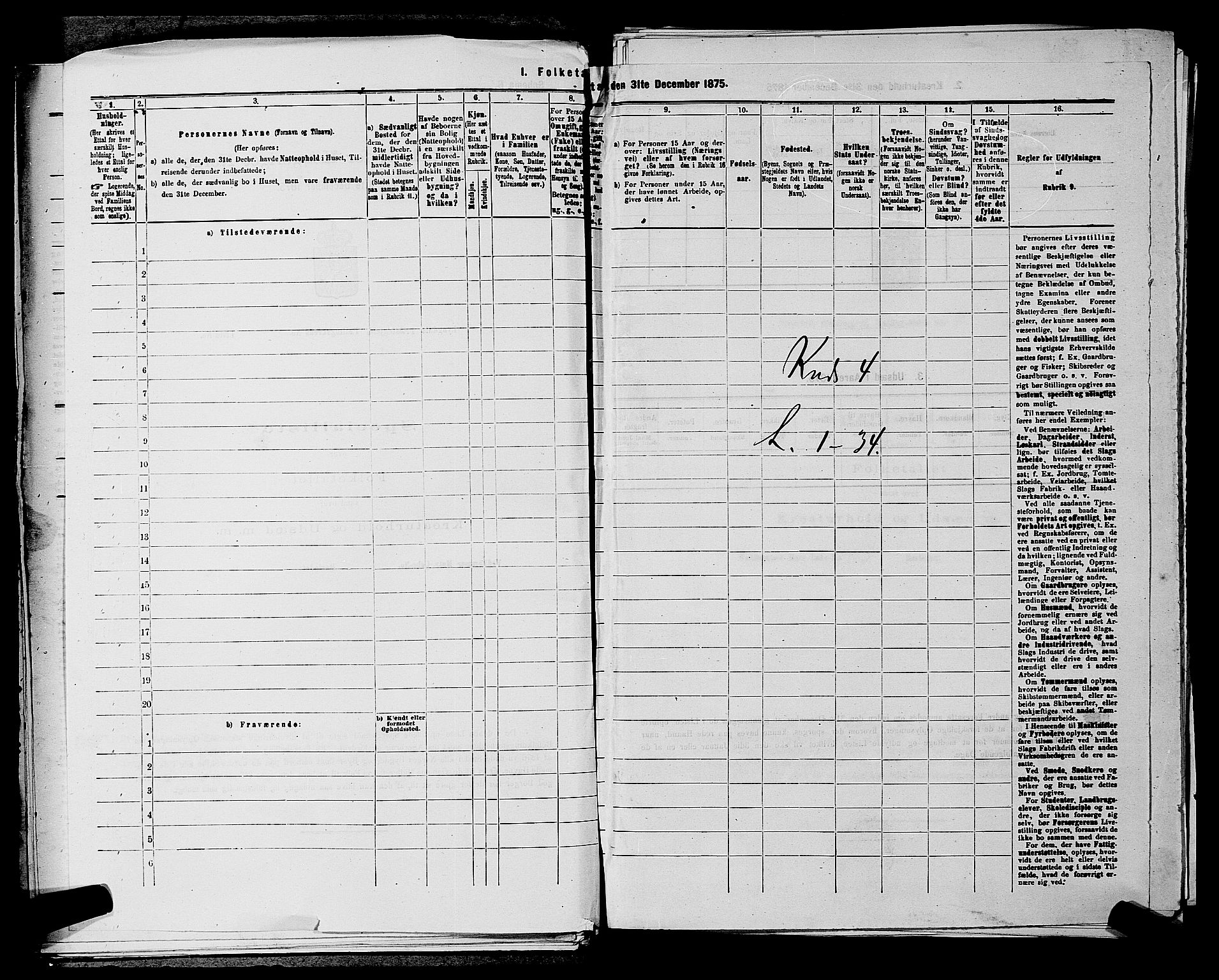 SAKO, 1875 census for 0830P Nissedal, 1875, p. 278