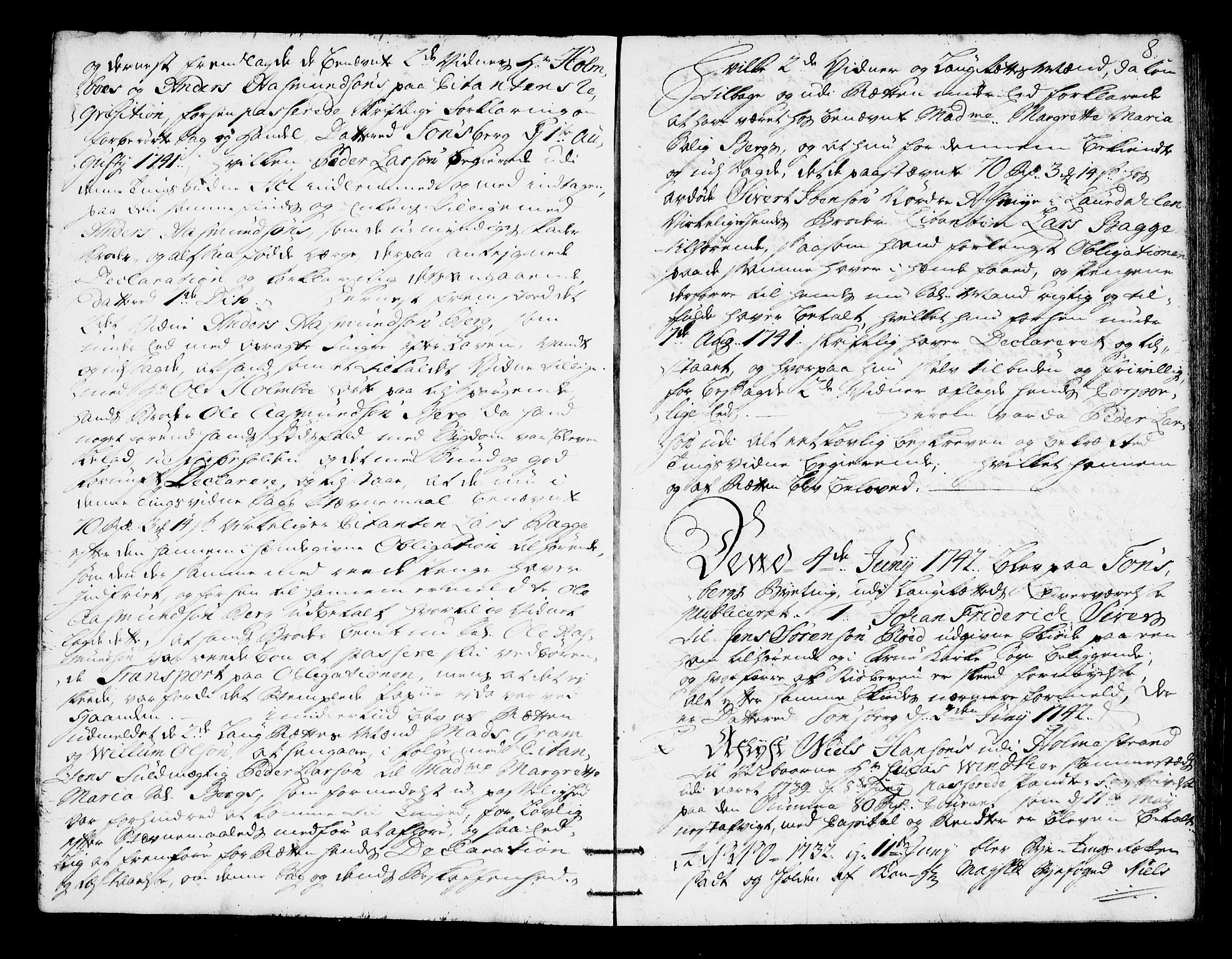 Tønsberg byfogd, AV/SAKO-A-224/F/Fa/L0015: Tingbok, 1742-1751, p. 8