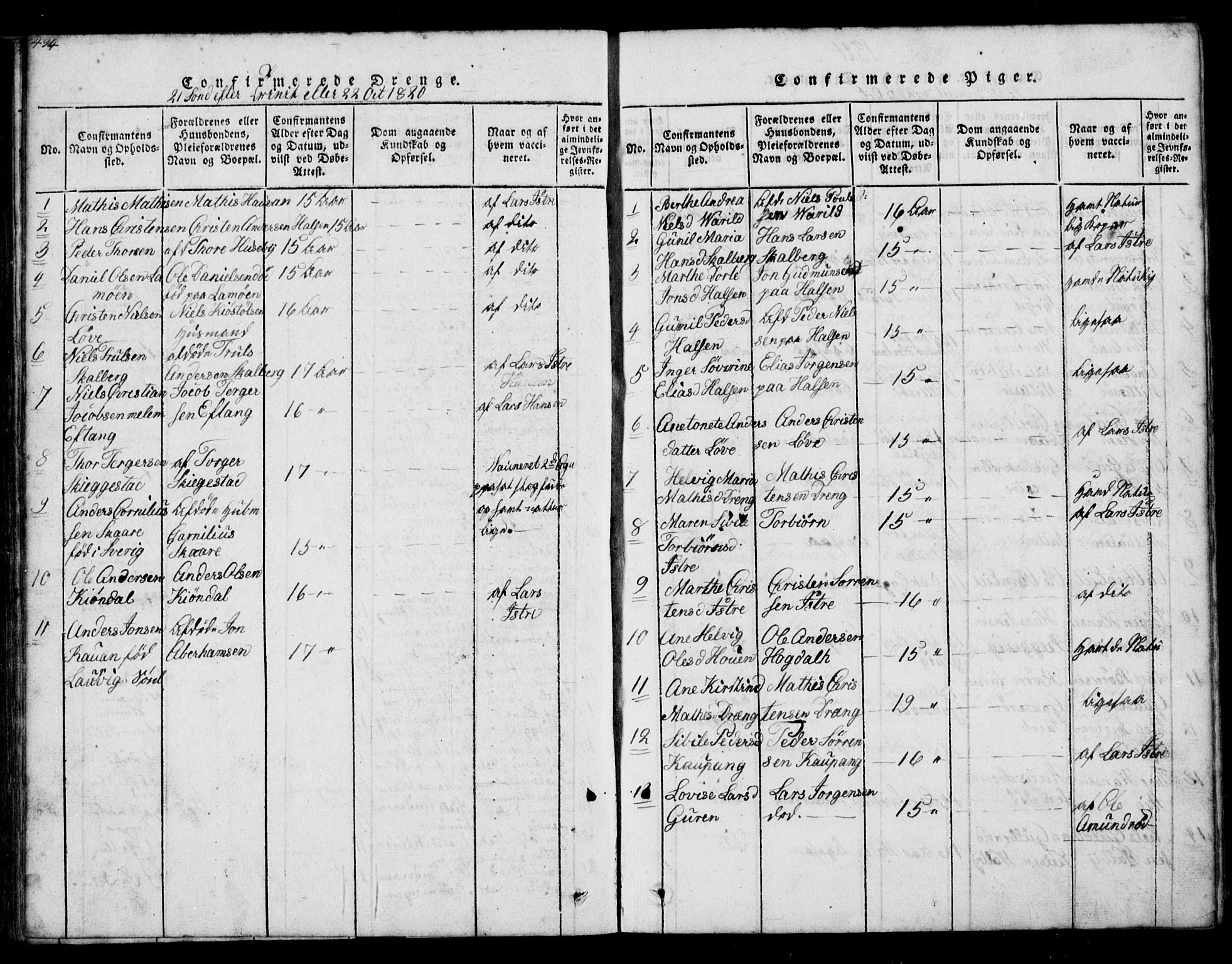 Tjølling kirkebøker, SAKO/A-60/G/Ga/L0001: Parish register (copy) no. 1, 1814-1835, p. 494