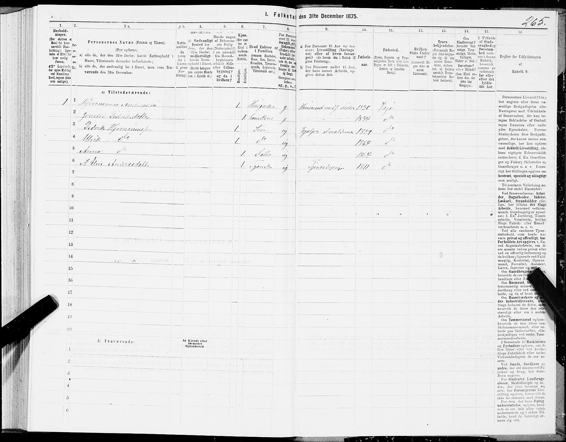 SAT, 1875 census for 1815P Vega, 1875, p. 1265