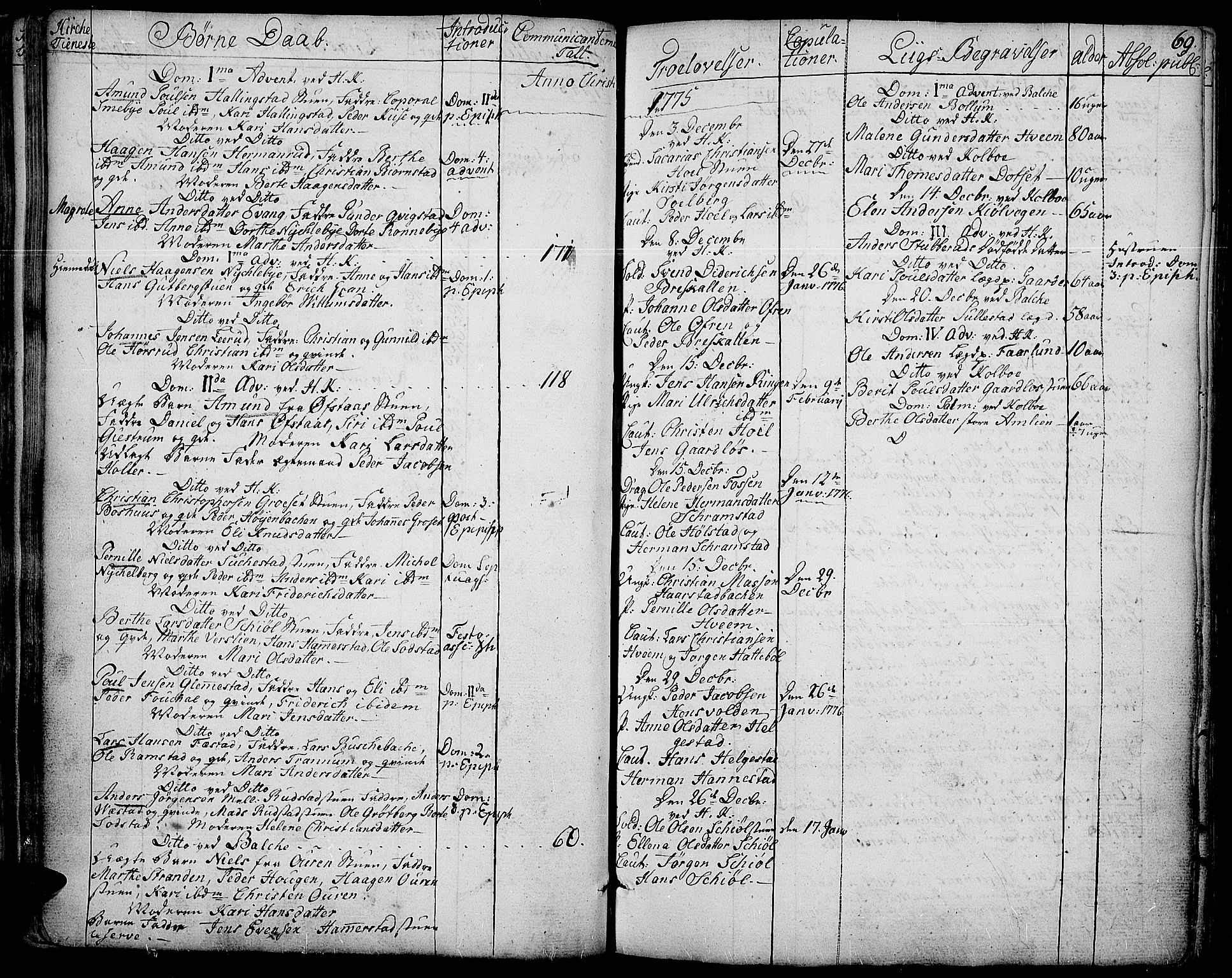 Toten prestekontor, SAH/PREST-102/H/Ha/Haa/L0006: Parish register (official) no. 6, 1773-1793, p. 69