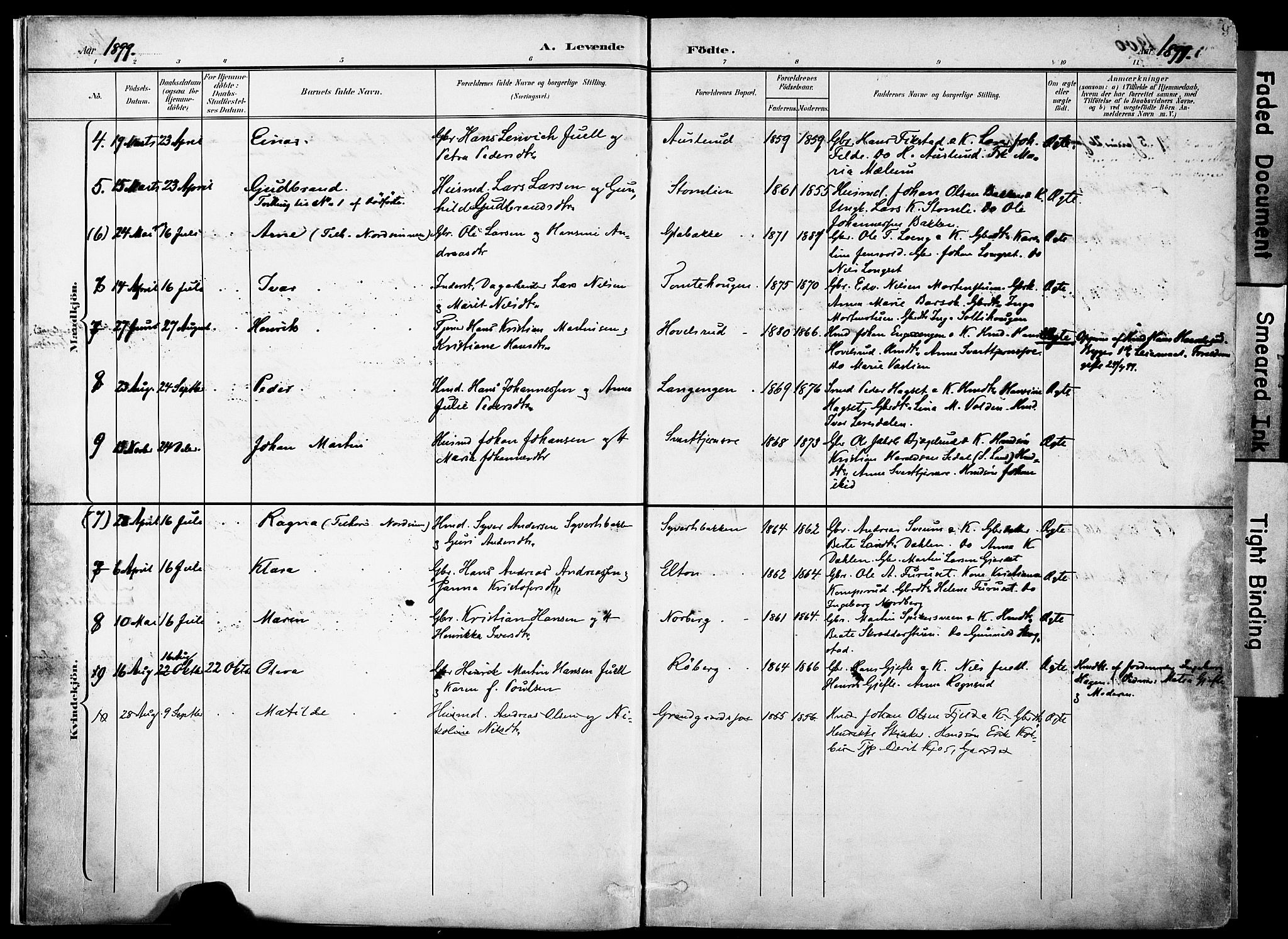 Nordre Land prestekontor, SAH/PREST-124/H/Ha/Haa/L0006: Parish register (official) no. 6, 1897-1914, p. 9