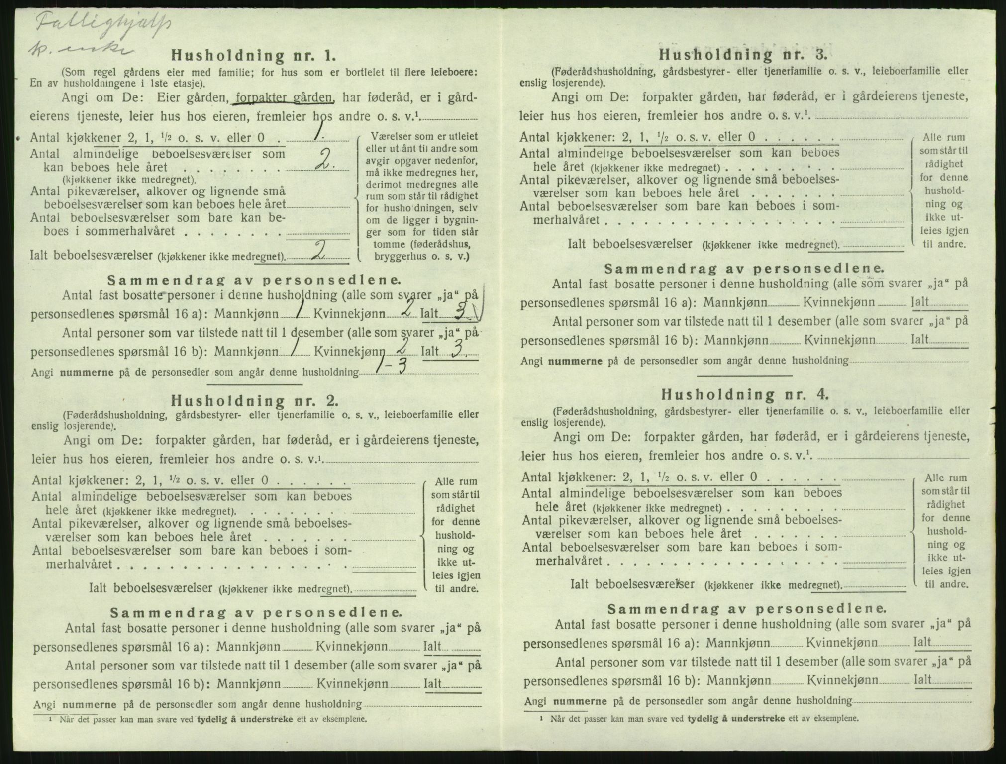 SAK, 1920 census for Froland, 1920, p. 518