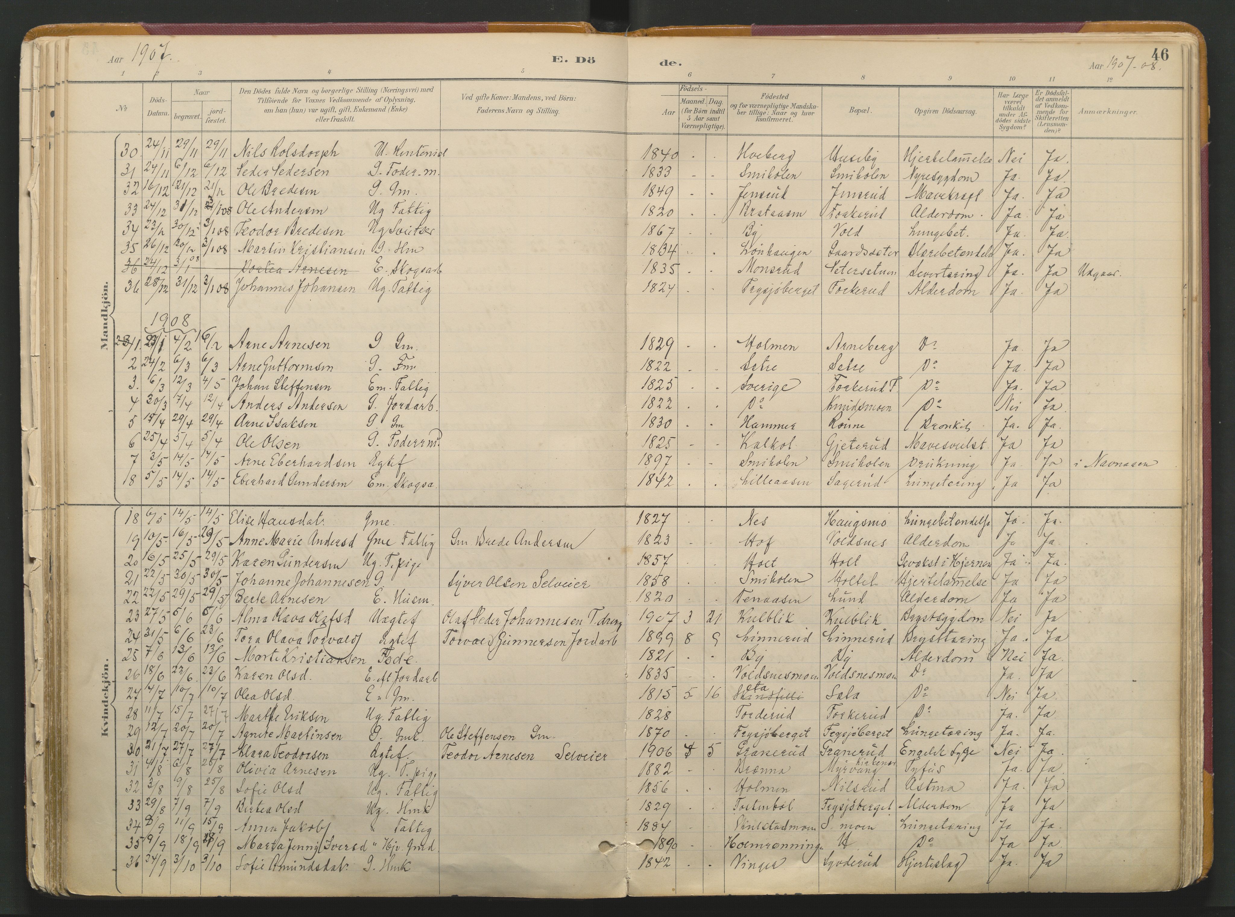 Grue prestekontor, SAH/PREST-036/H/Ha/Haa/L0017: Parish register (official) no. 17, 1892-1936, p. 46